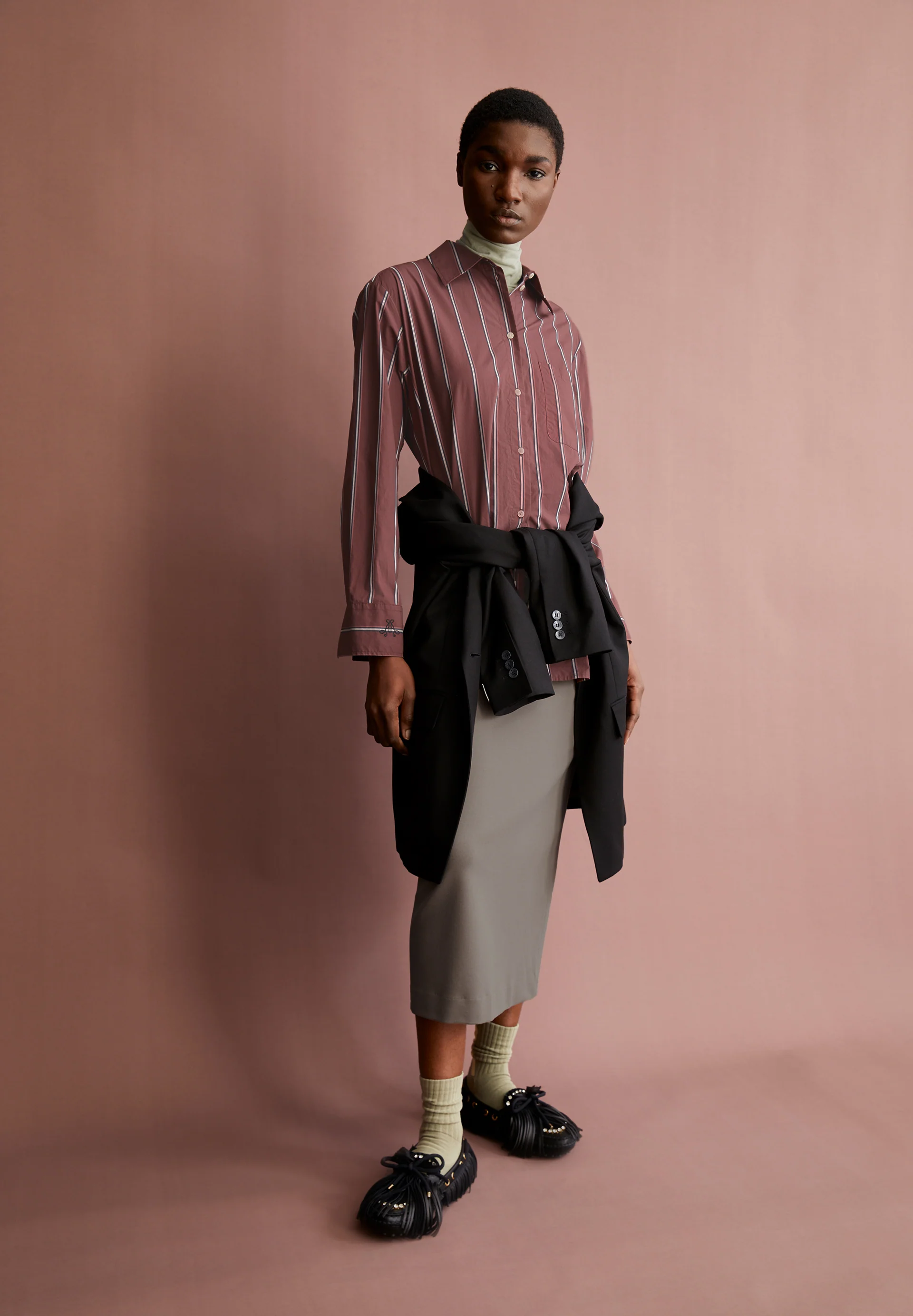 HALIAA STRIPED Blouse from organic cotton
