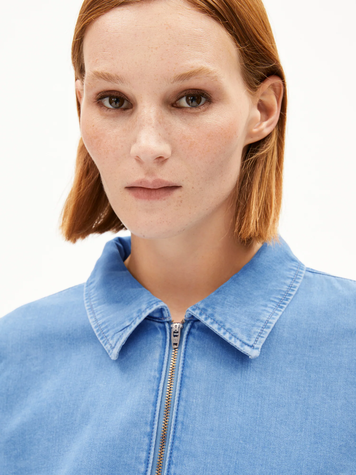 CINZIAA Denim Blouse made of Organic Cotton Mix