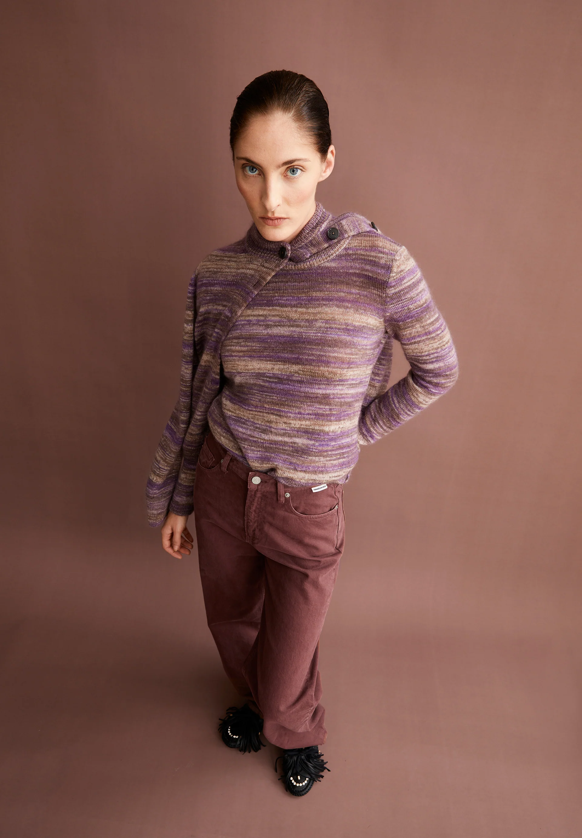 ROYAA STAMPATO Sweater made of Mohair Wool Mix