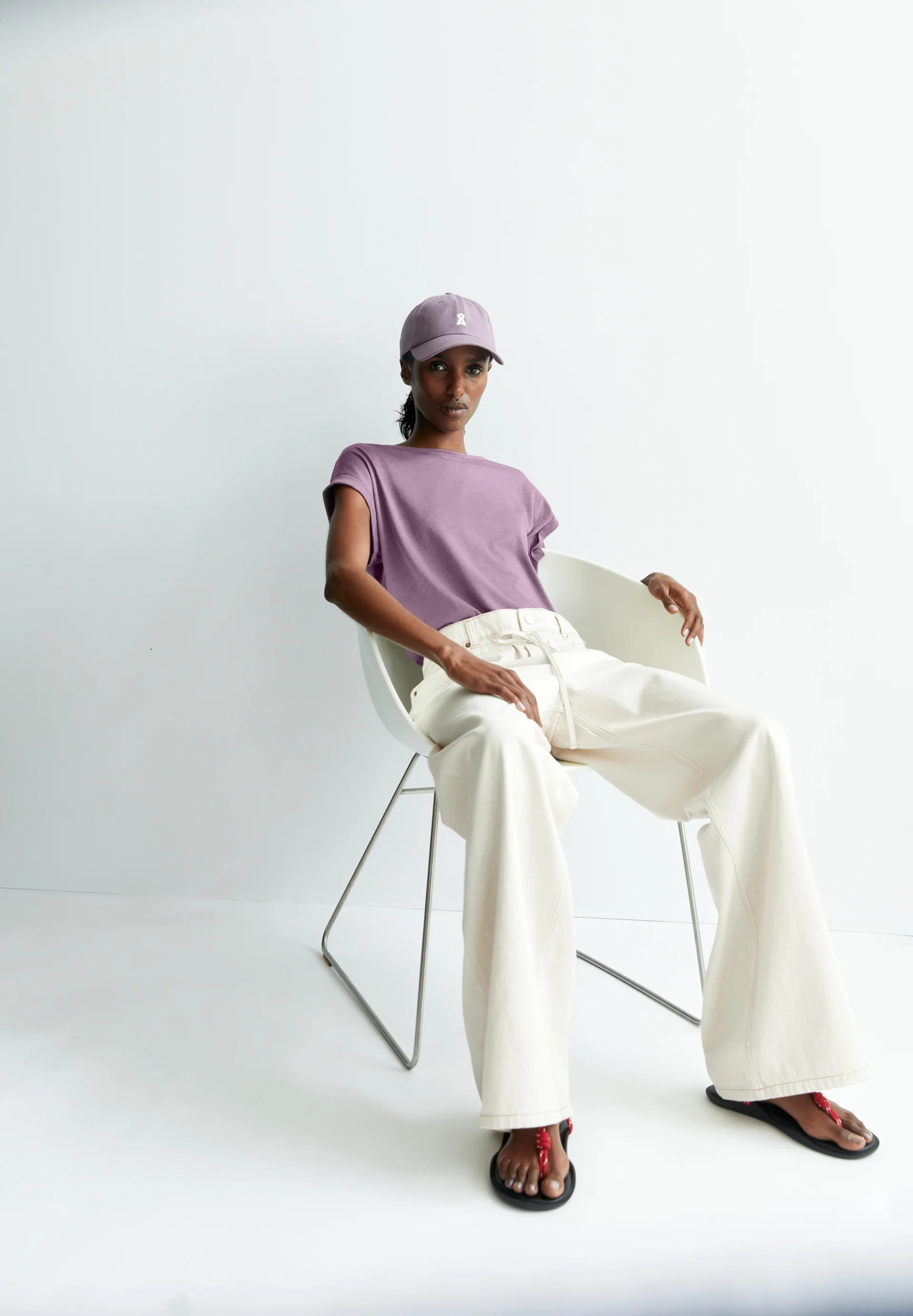 JILAANA T-shirt made of TENCEL™ Lyocell Mix.