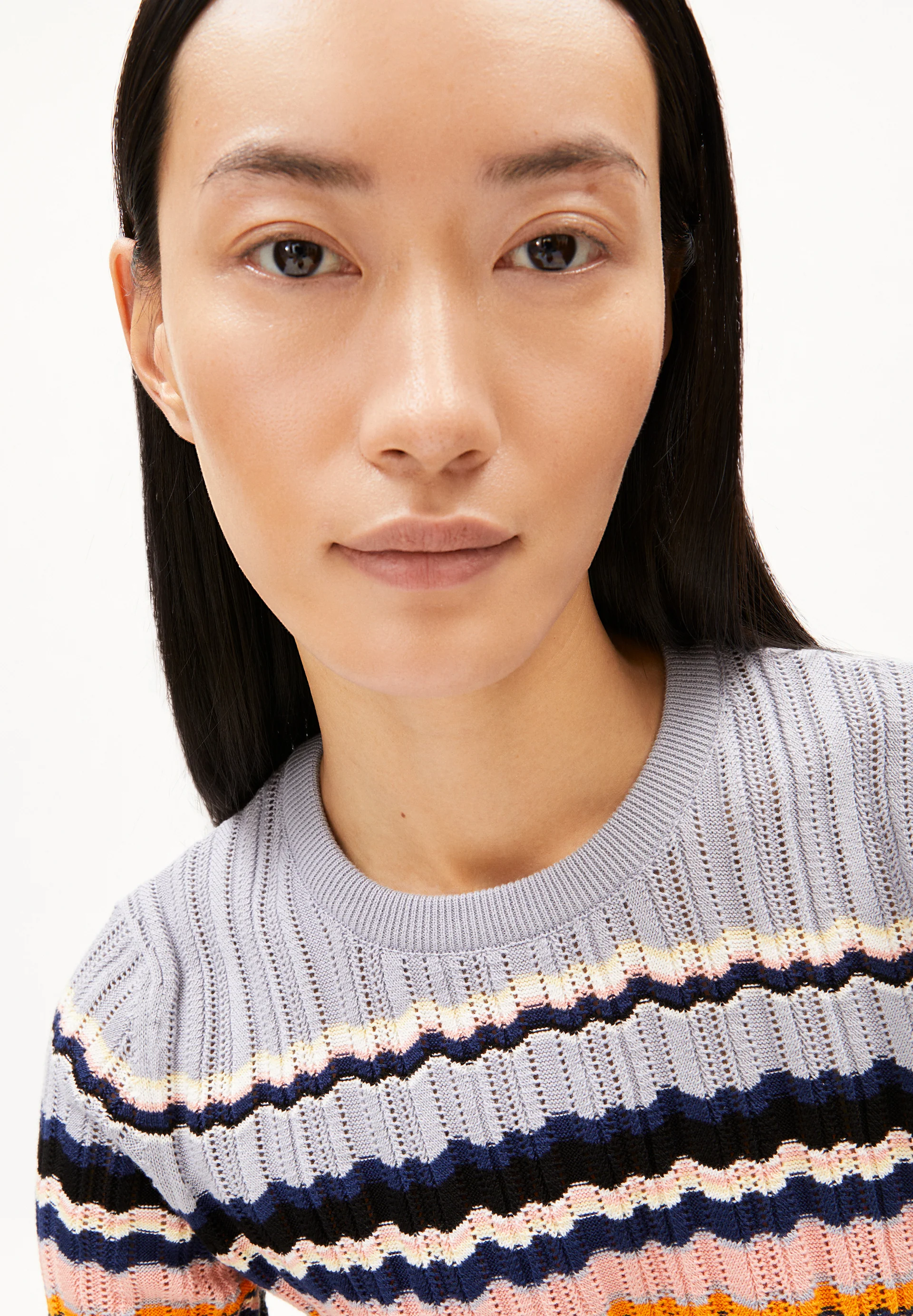 MAAYA STRIPES Knit Shirt made of Organic Cotton