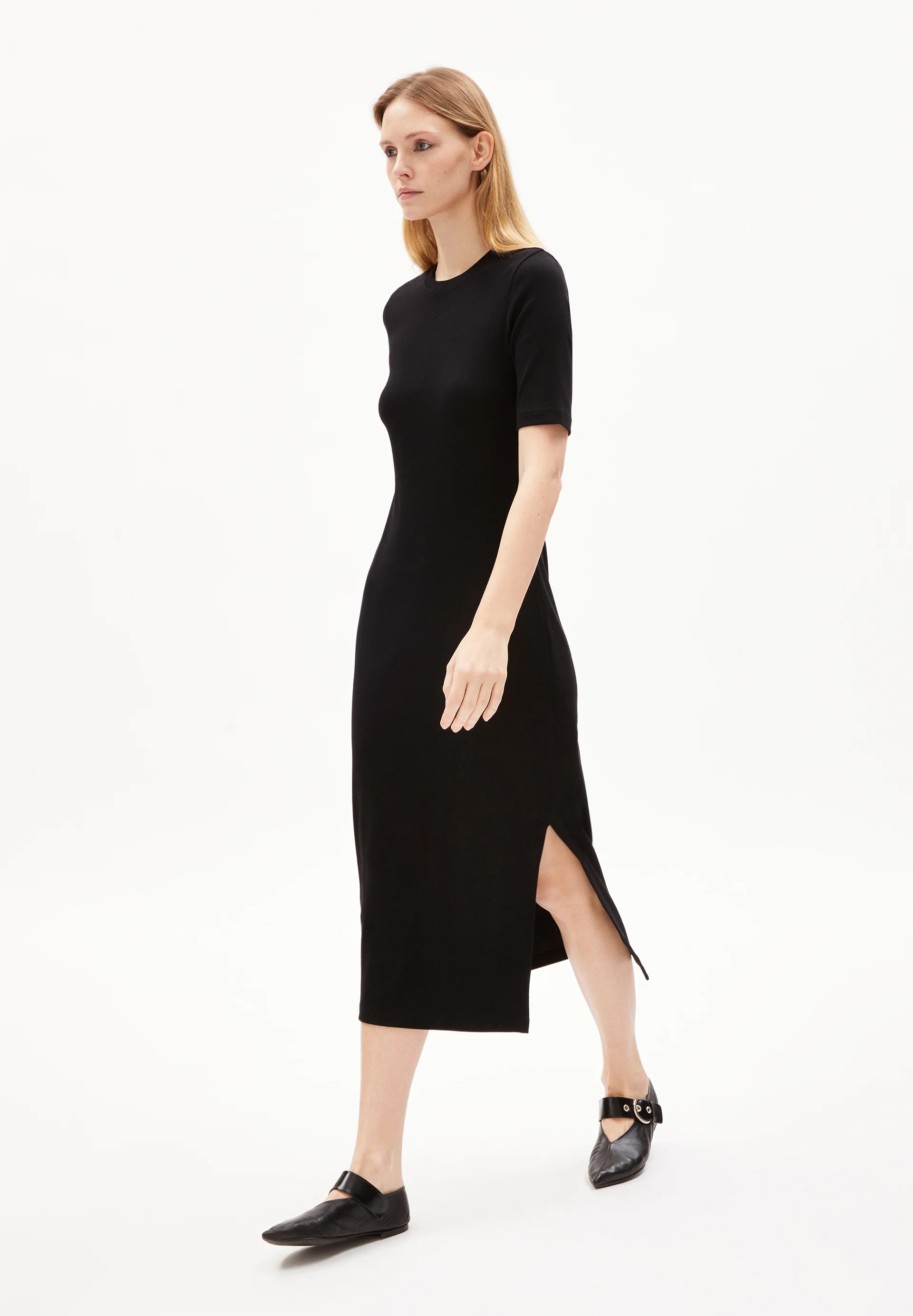SEHAARAA Rib-Jersey Dress made of Organic Cotton Mix