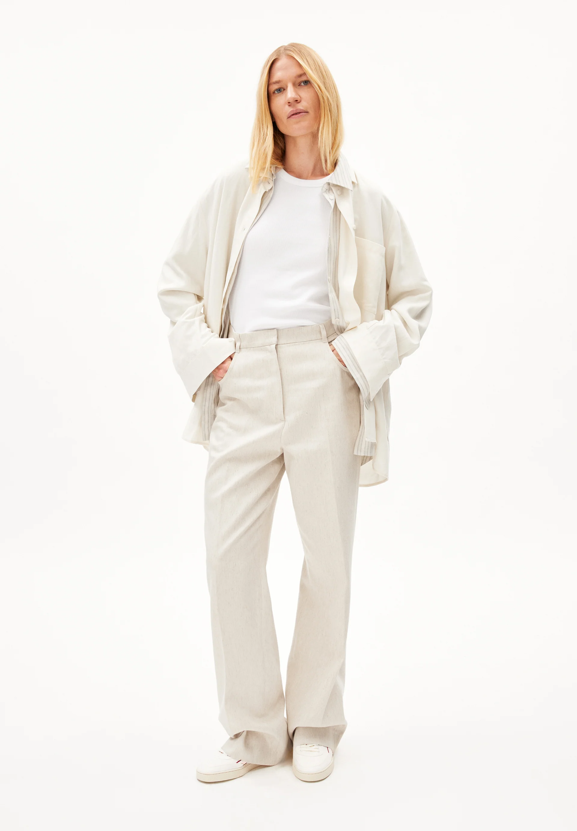 JUMAA STRAIGHT LINO Woven Pants made of Linen-Mix