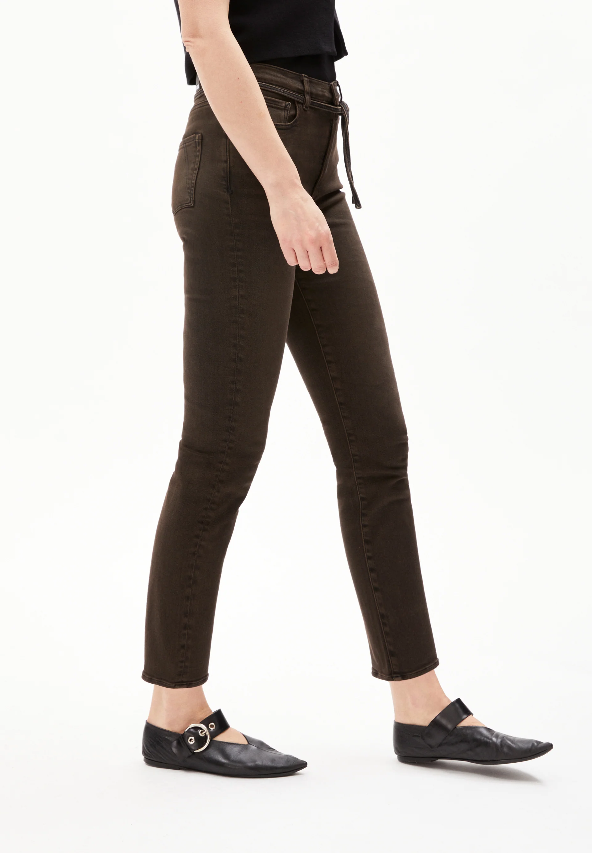 LEJAANI X STRETCH Jeans Slim Leg High Waist Ankle Organic Cotton Mix X-Stretch