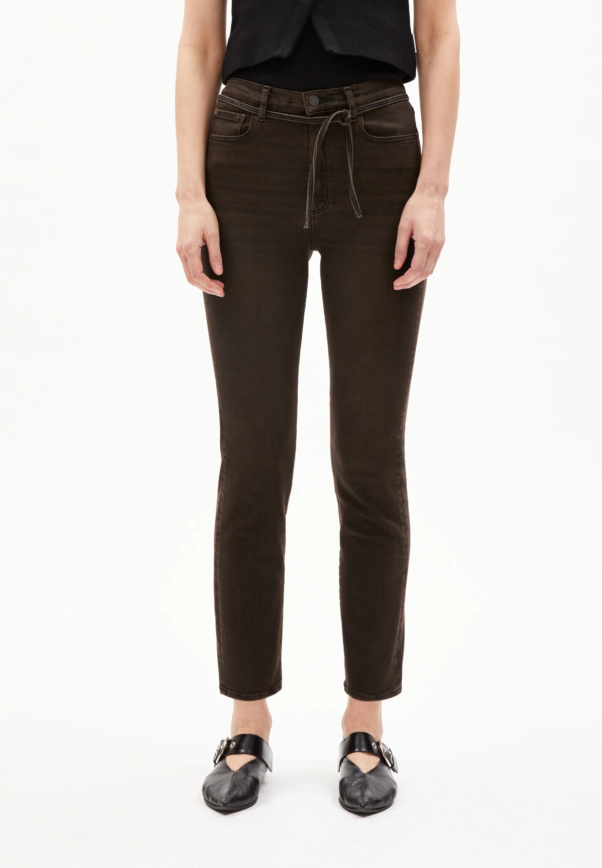 LEJAANI X STRETCH Jeans Slim Leg High Waist Ankle Organic Cotton Mix X-Stretch