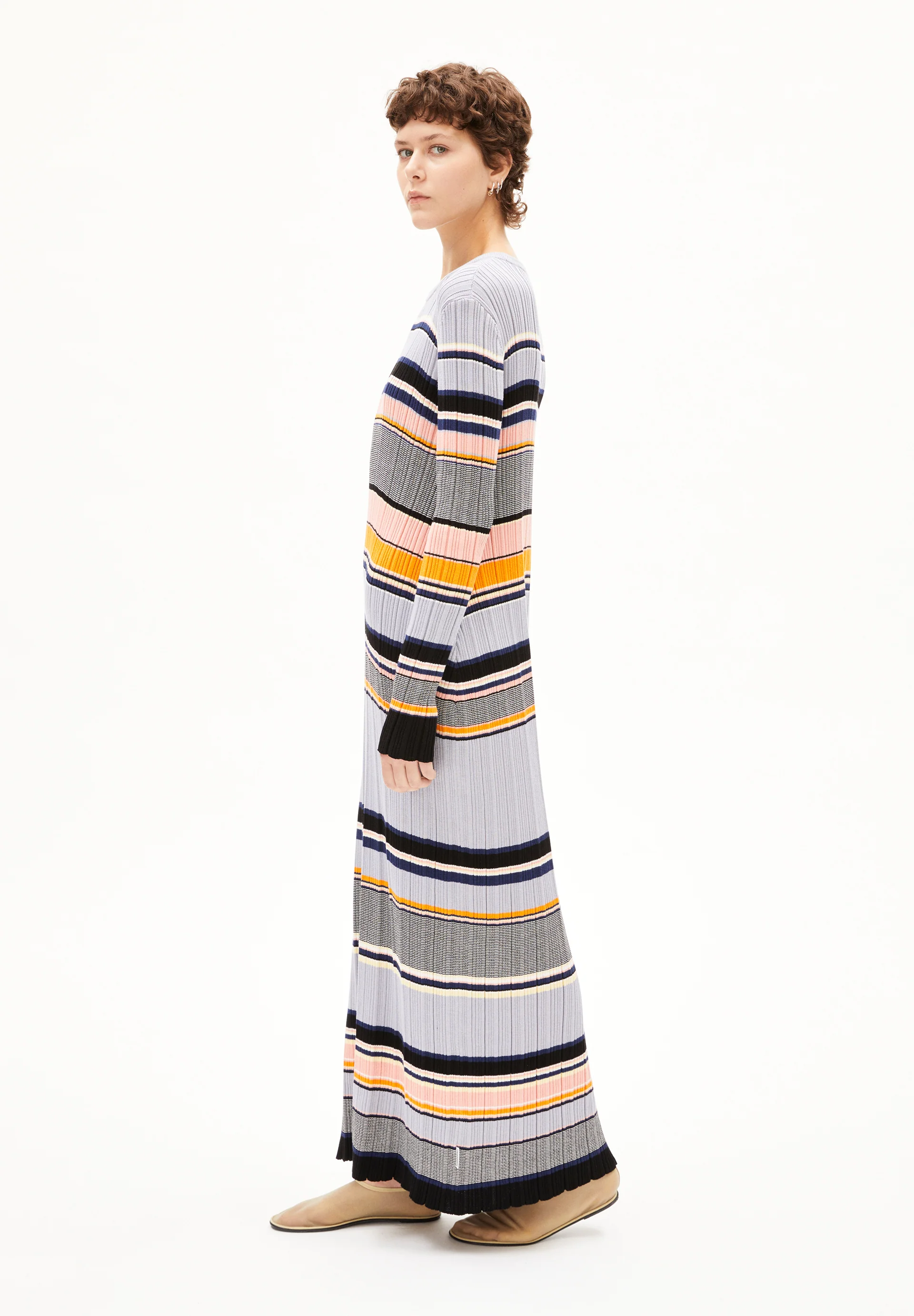 KAAMILA STRIPES Knitdress from organic cotton