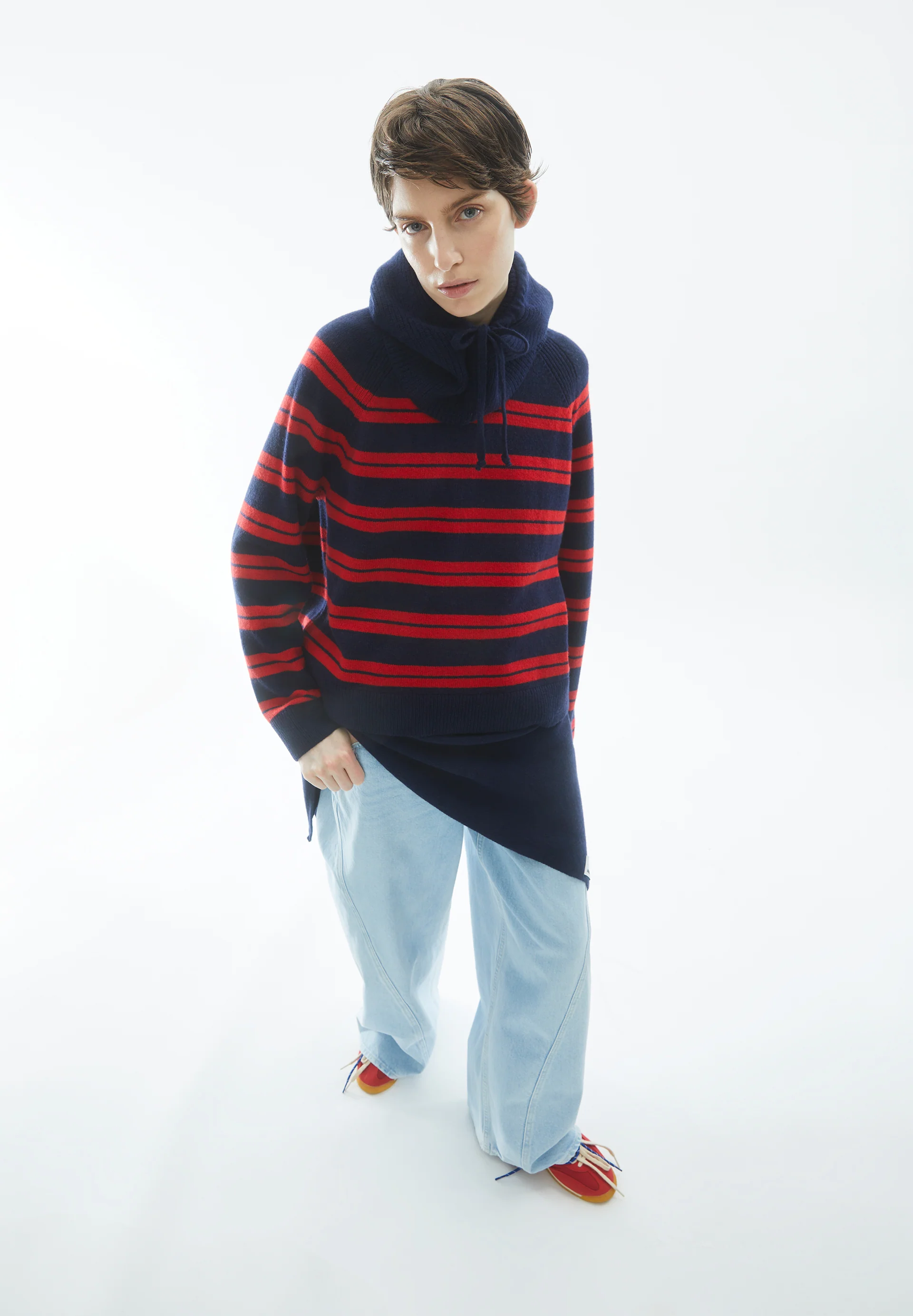 LILIRIAA FINE STRIPES Jumper made from an organic wool blend