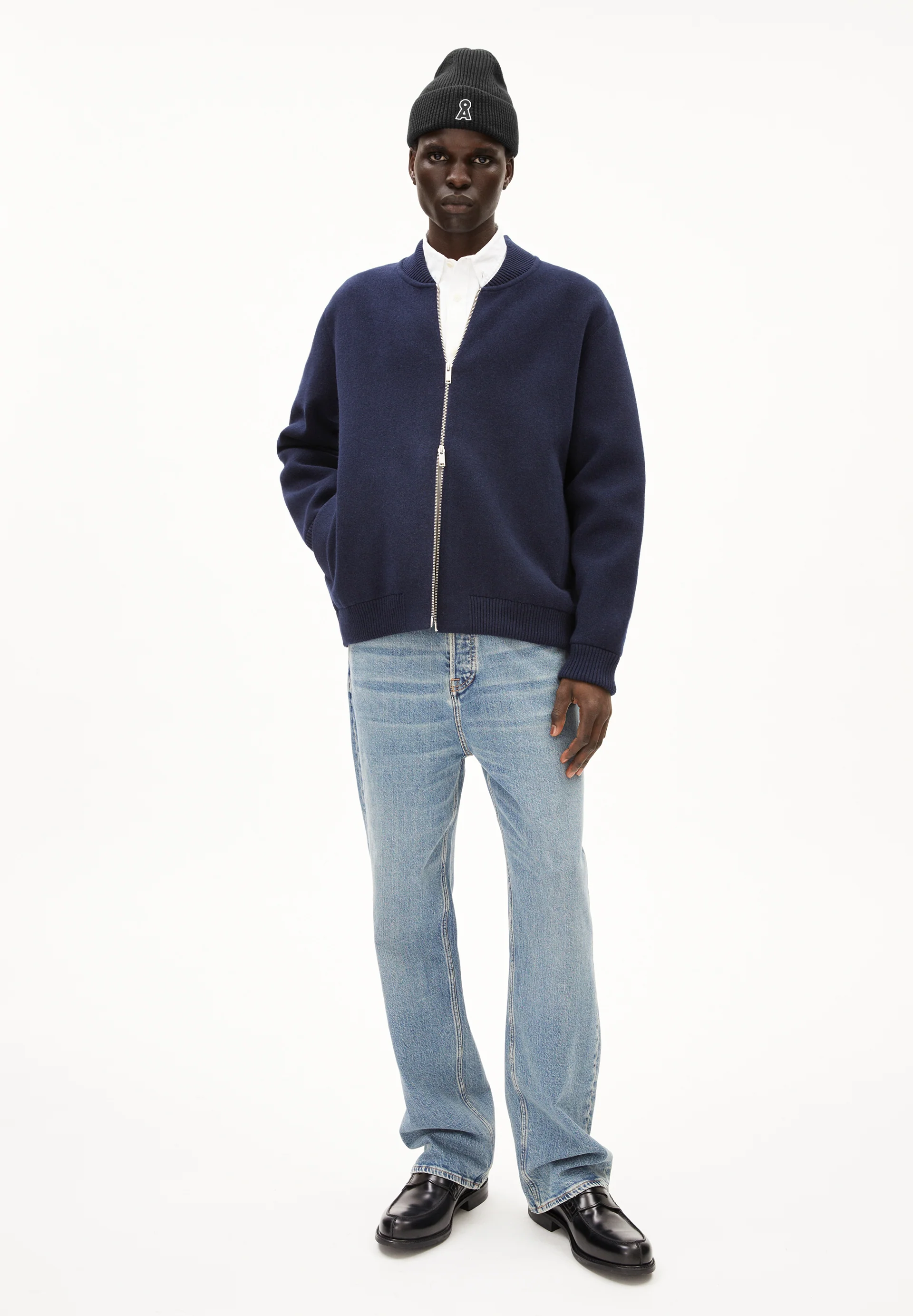 YAAKOV Cardigan Relaxed Fit made of Organic Wool Mix