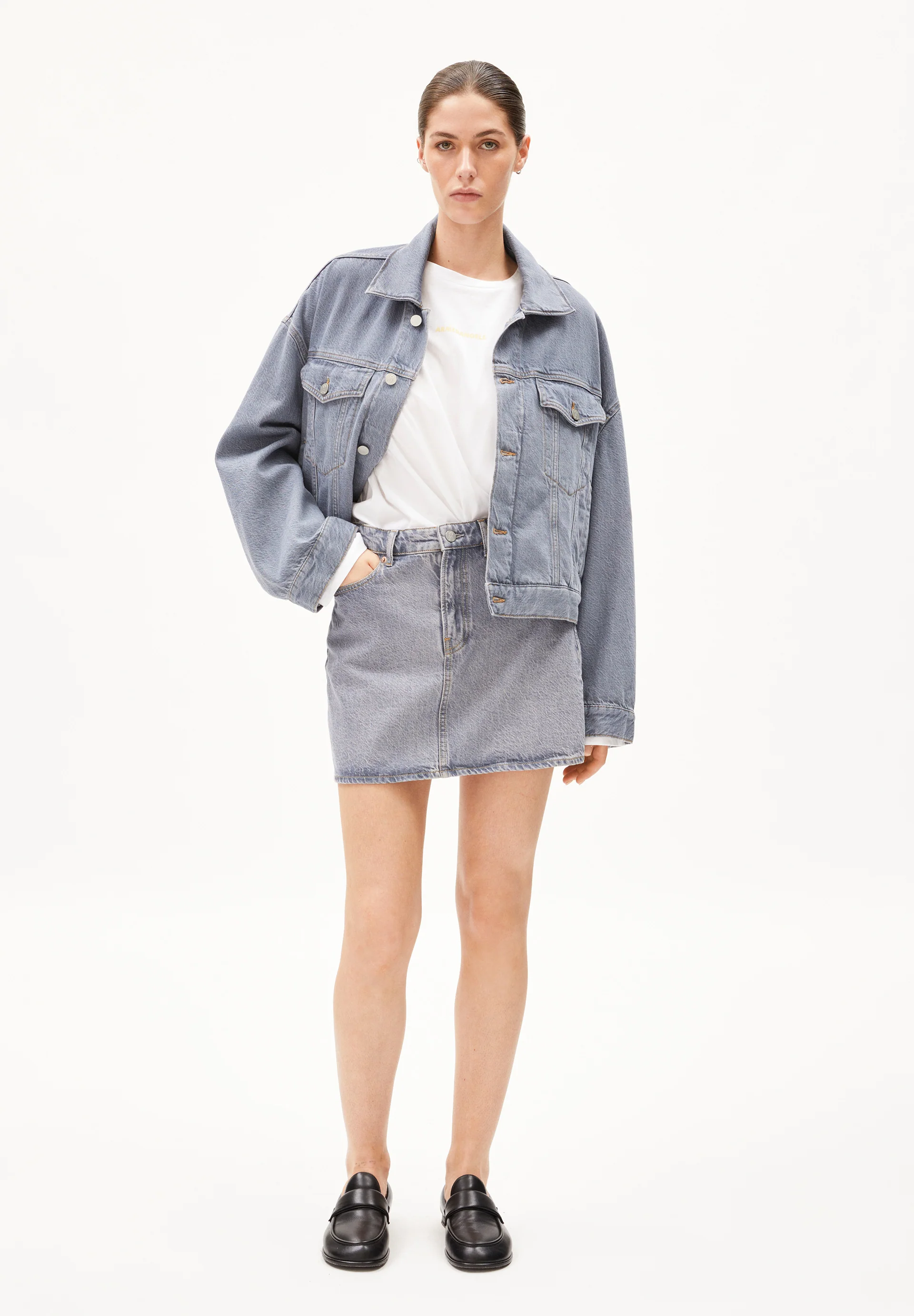 AACUMERI Denim Skirt made of Organic Cotton Mix