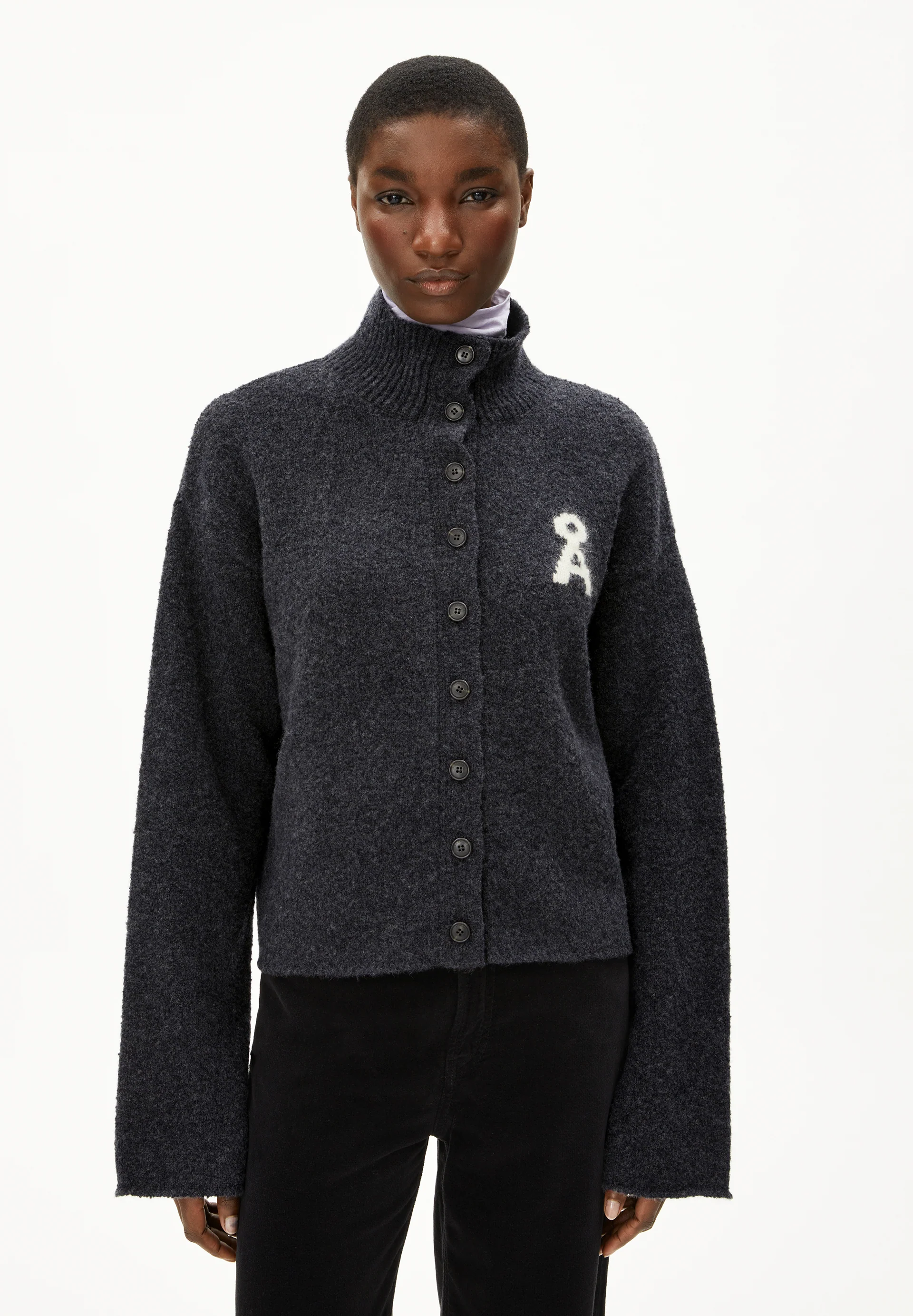 ICONIC Å RAMONAA BOUCLÉ Cardigan made of organic wool mix