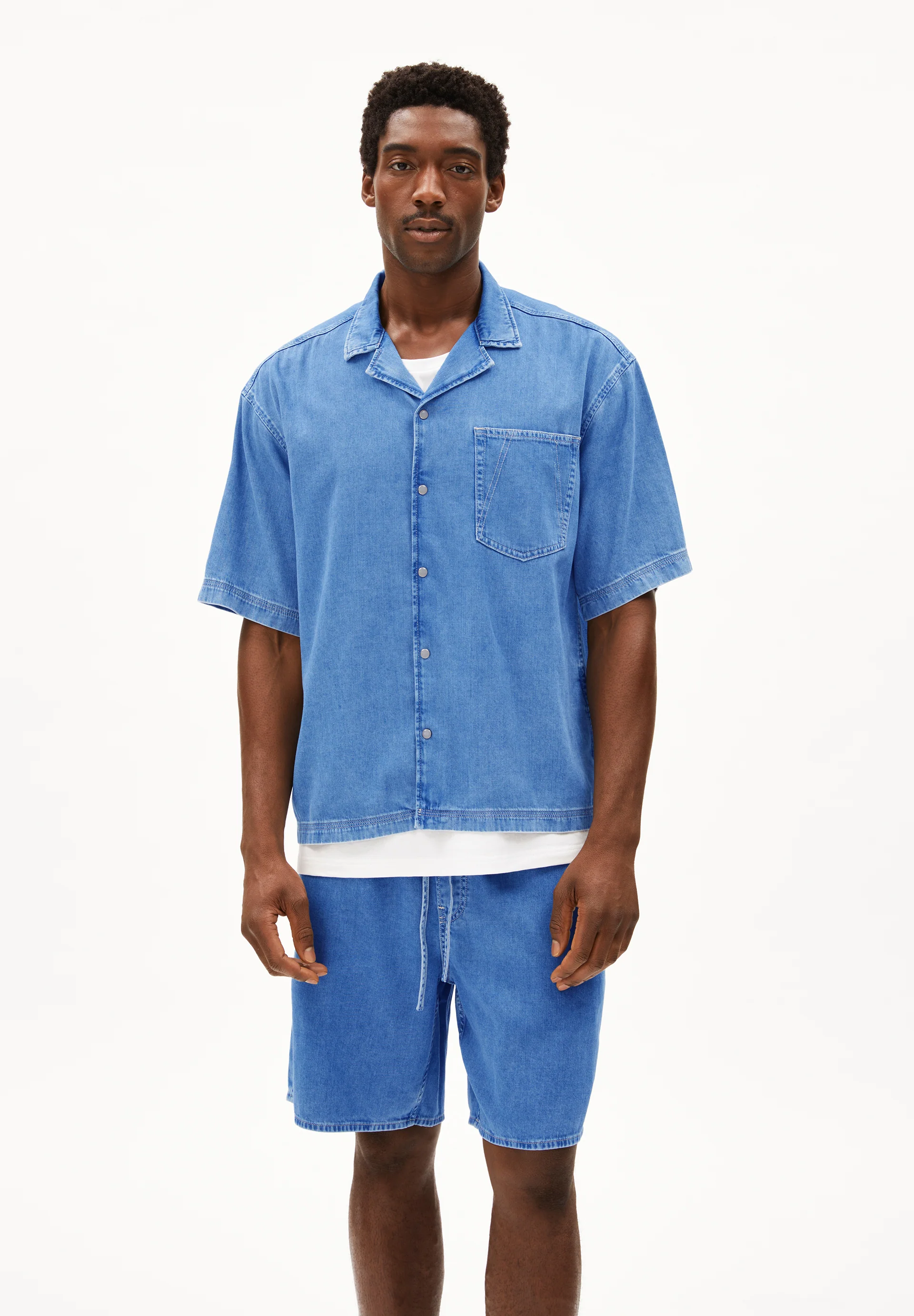 BOWLAAS Denim Shirt made of Organic Cotton Mix