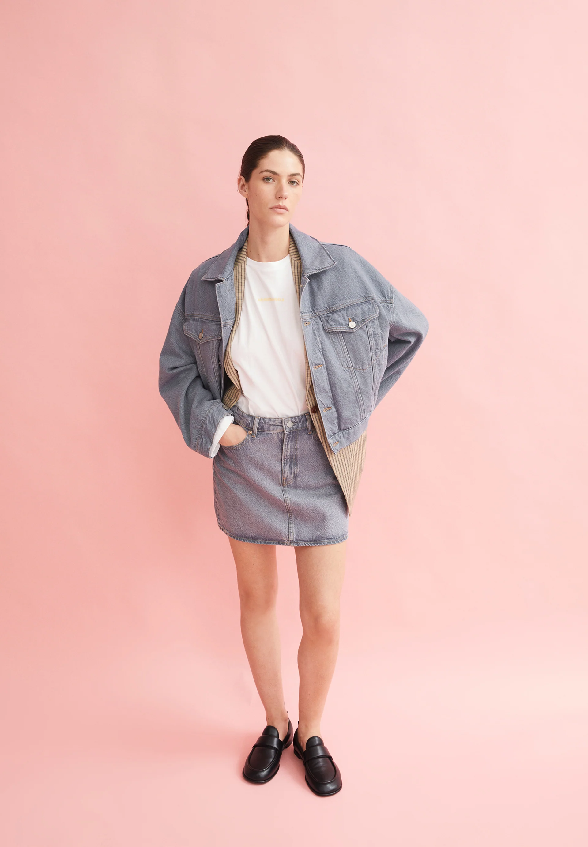 AACUMERI Denim Skirt made of Organic Cotton Mix