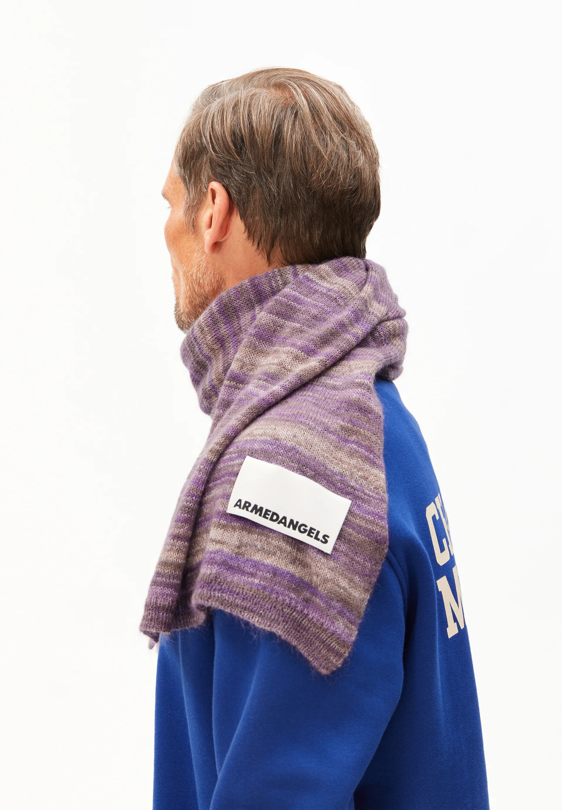 YUKINAA STAMPATO Scarf made of Mohair Wool Mix