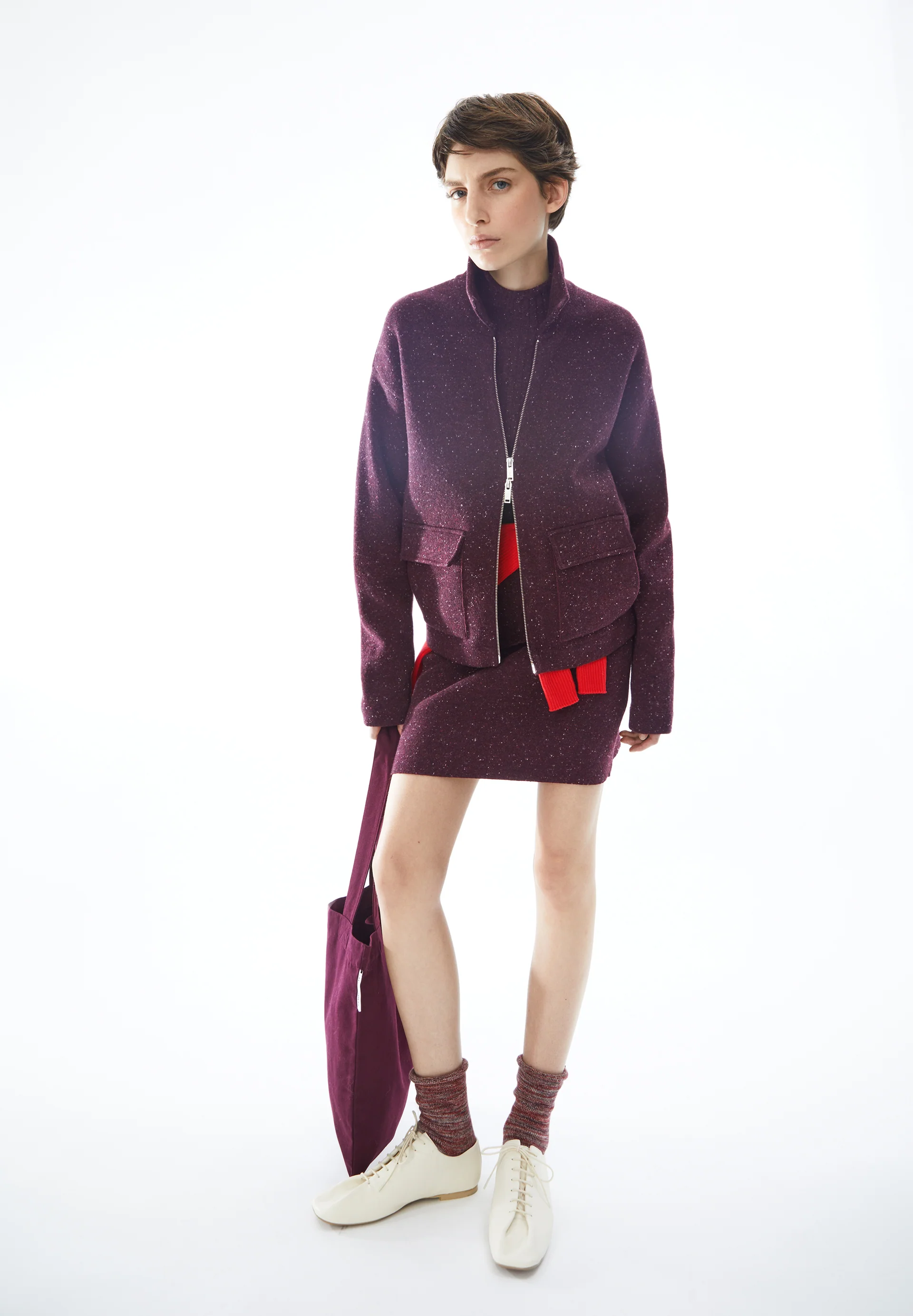 DOROTHEAA TWEED Cardigan made from an organic wool blend
