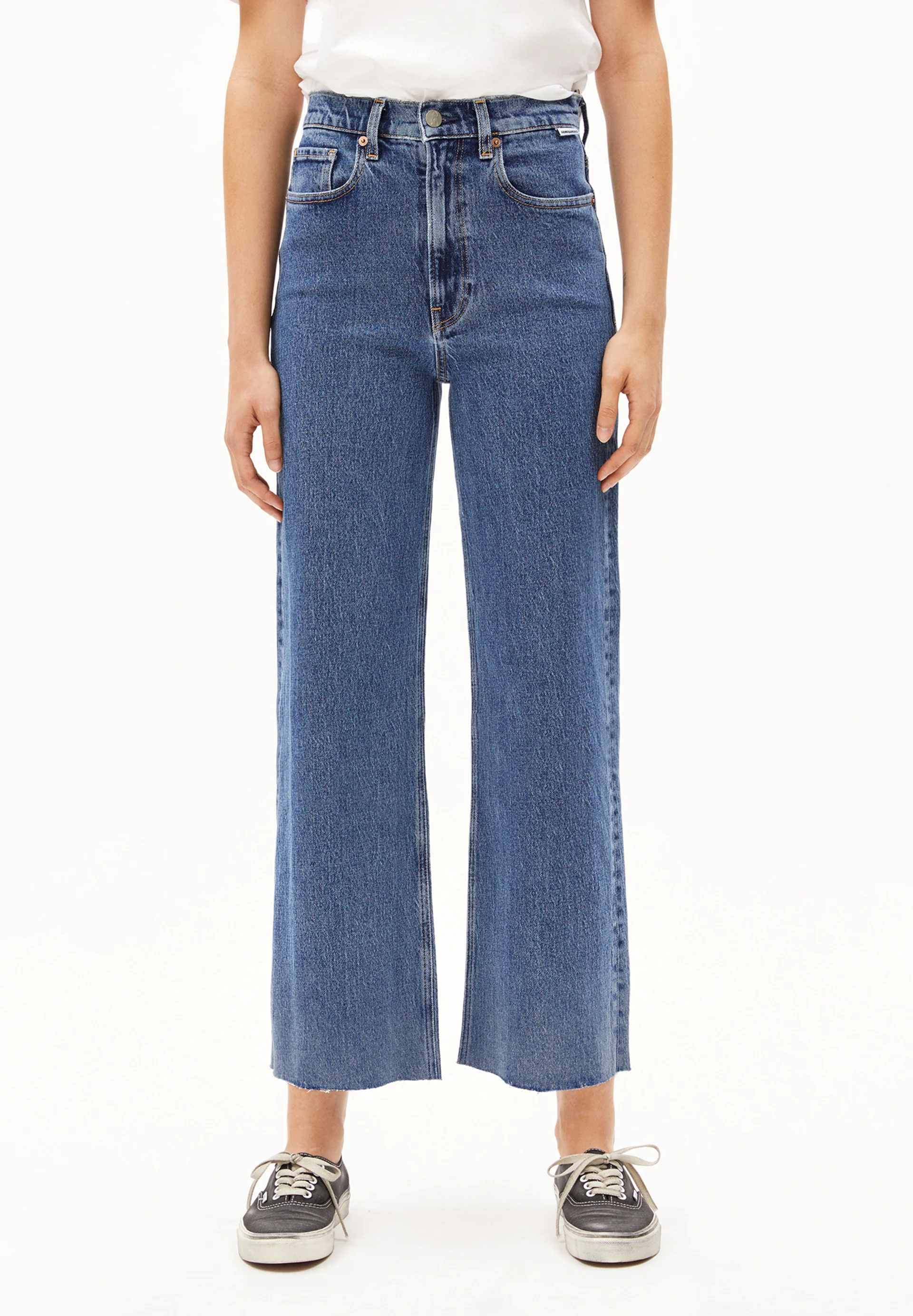 MURLIAA CROPPED WIDE JEAN Wide Jeans Organic Cotton Mix Comfort-Stretch