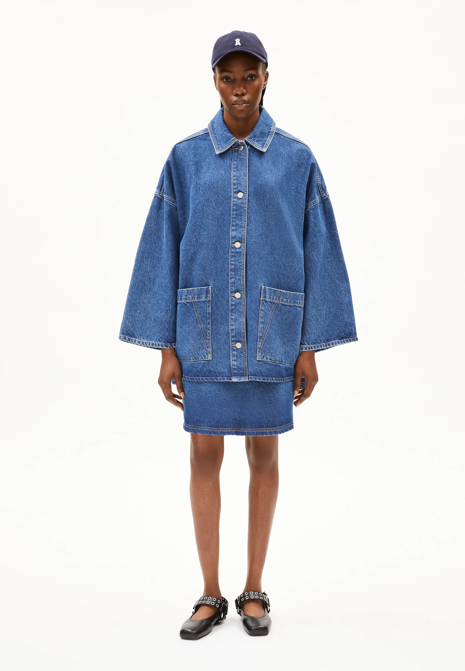 DRAAPY Denim Jacket made of Organic Cotton Mix