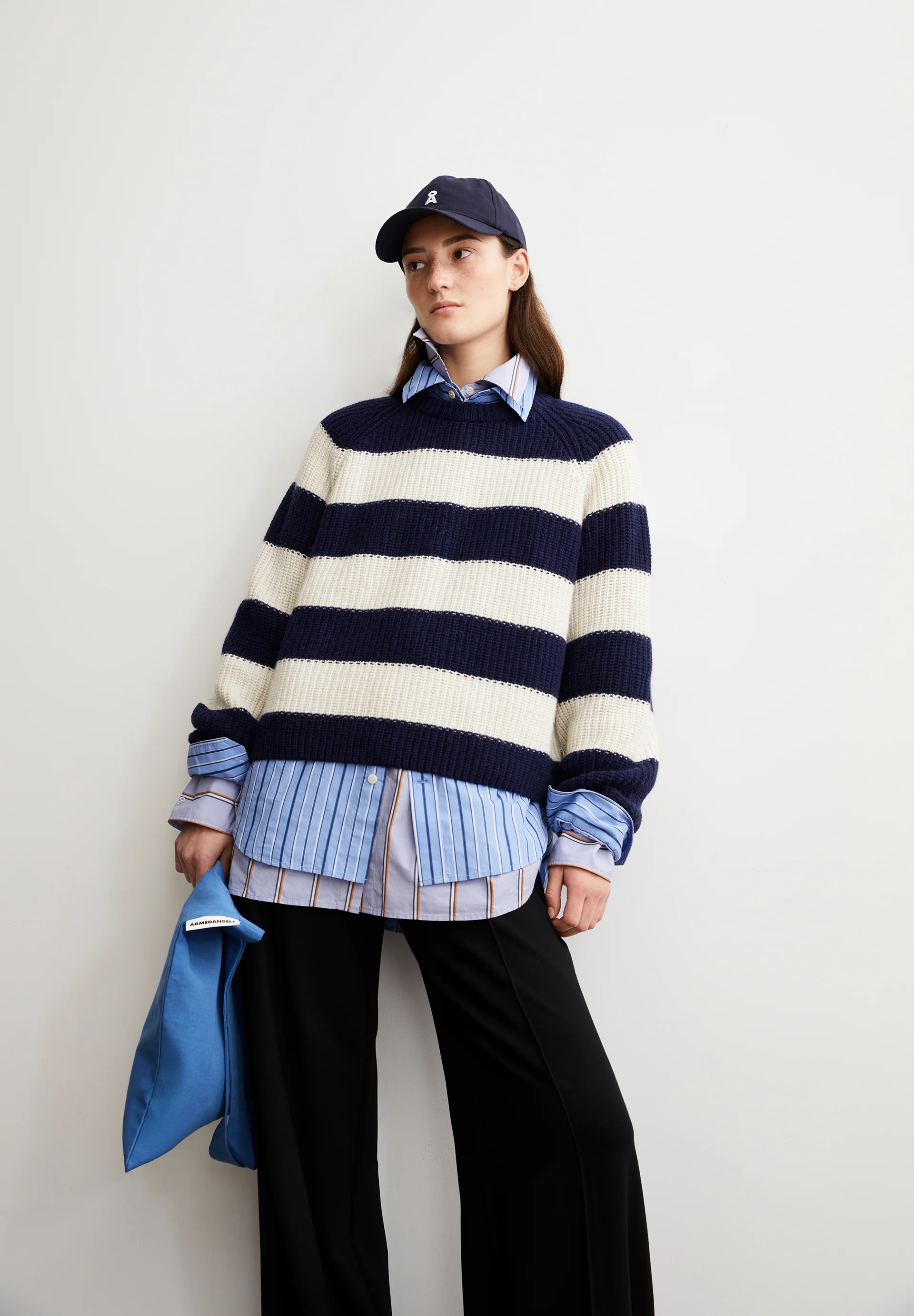 KAAGI STRIPES Pullover from organic wool mix