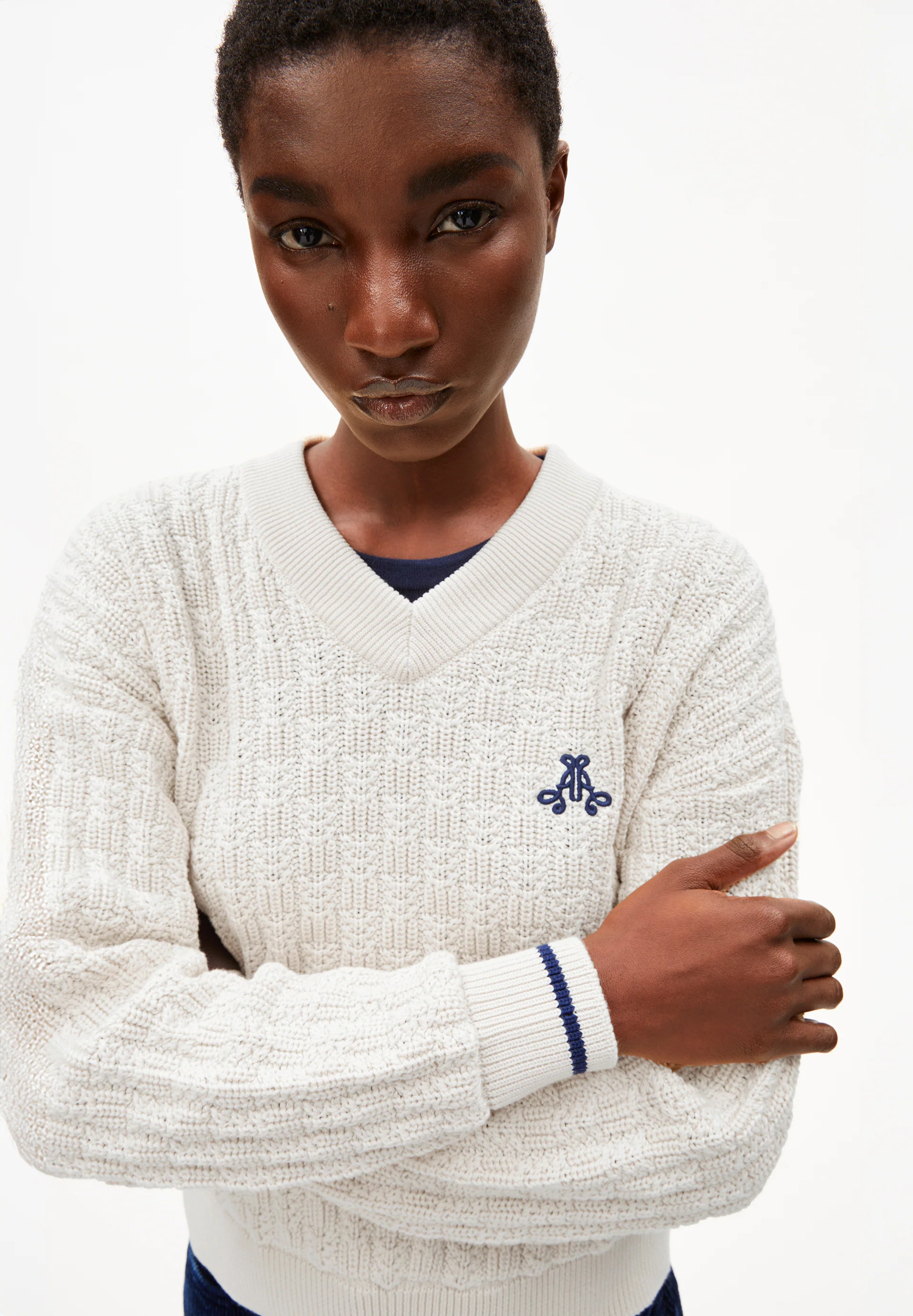 CAARLAS STRUCTURE Pullover from organic cotton