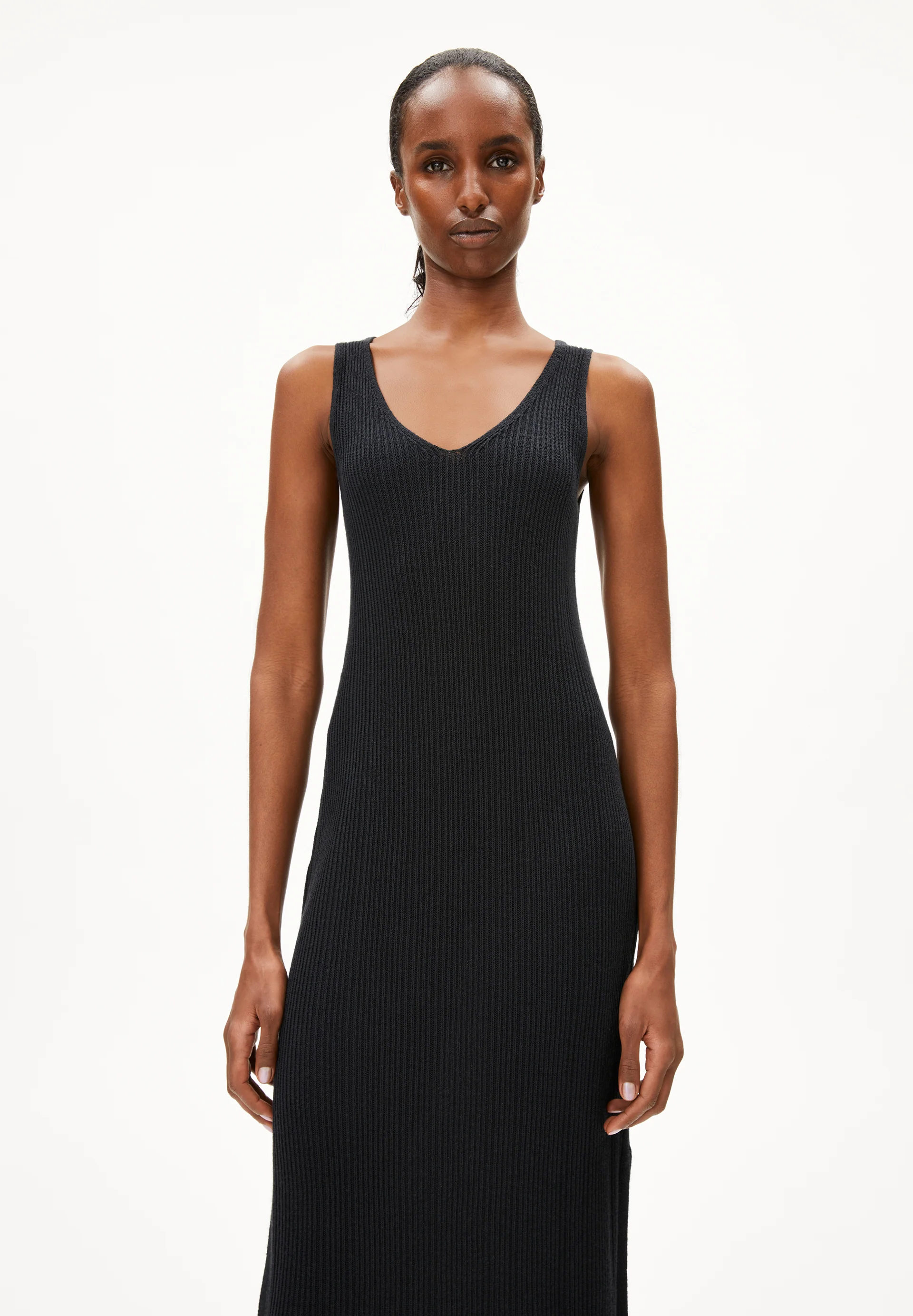 LINEN BLEND KNIT DRESS Knit Dress made of Linen-Mix