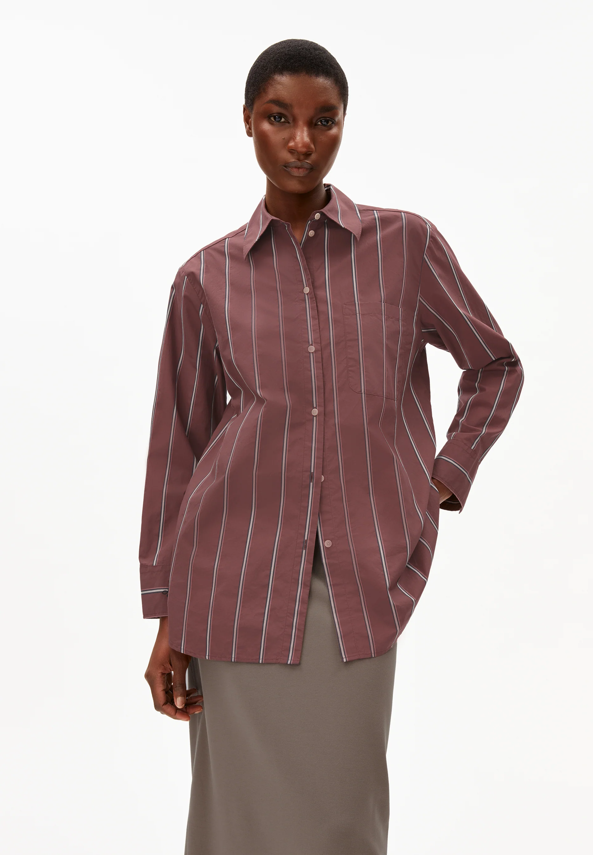 HALIAA STRIPED Blouse from organic cotton