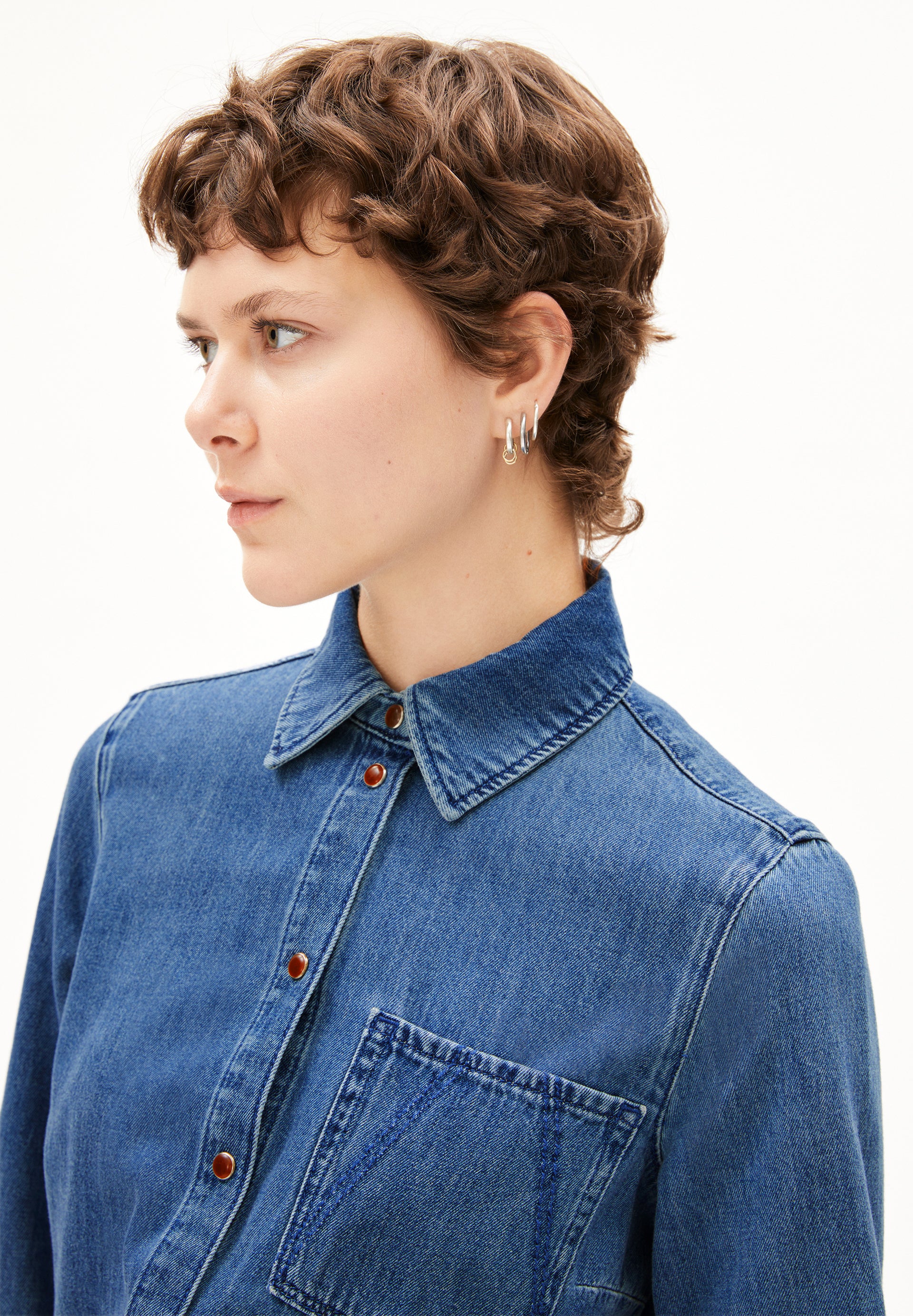 AURELAA Denim blouse made of Organic Cotton
