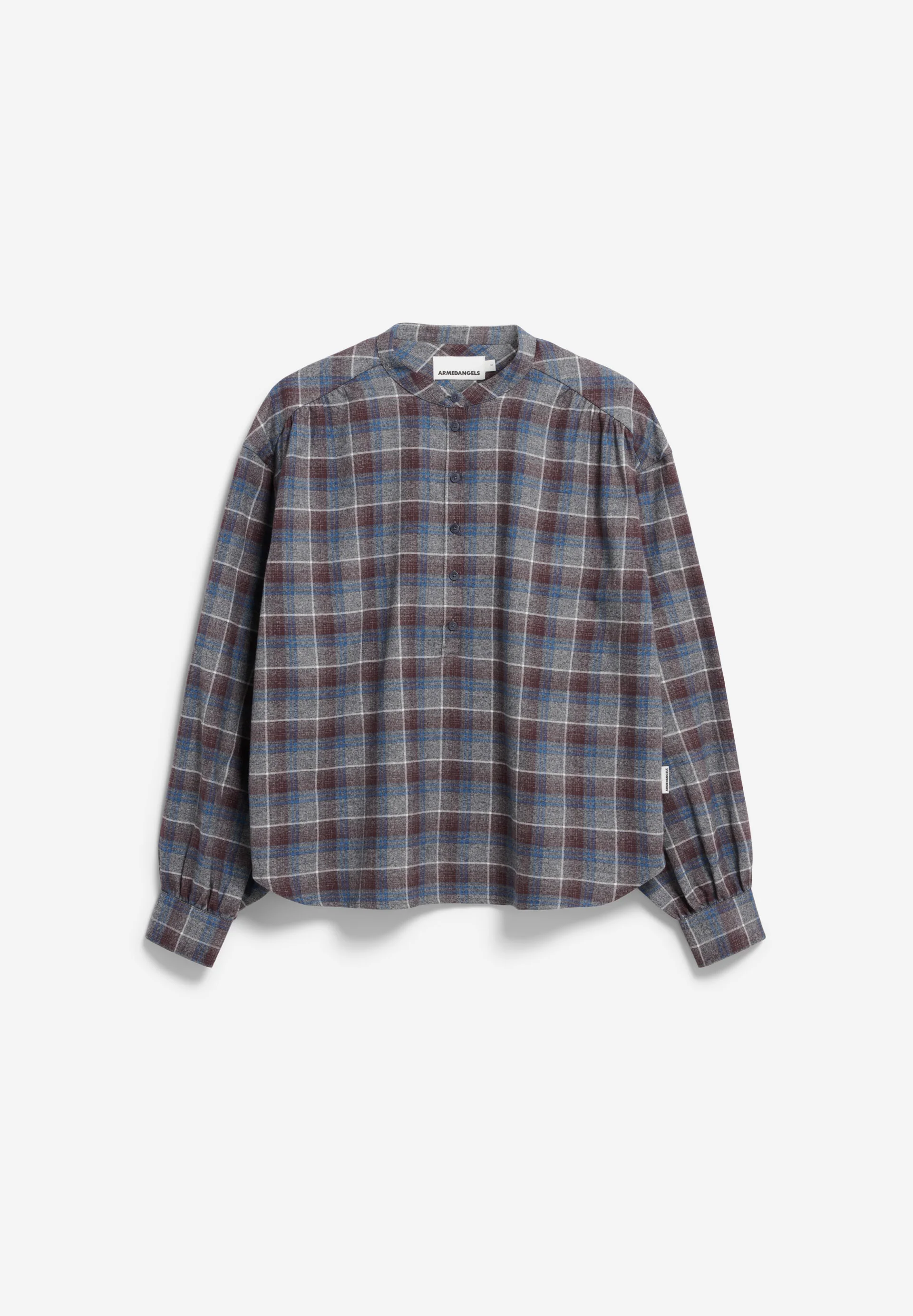 EFINARAA CHECK Blouse made from organic cotton