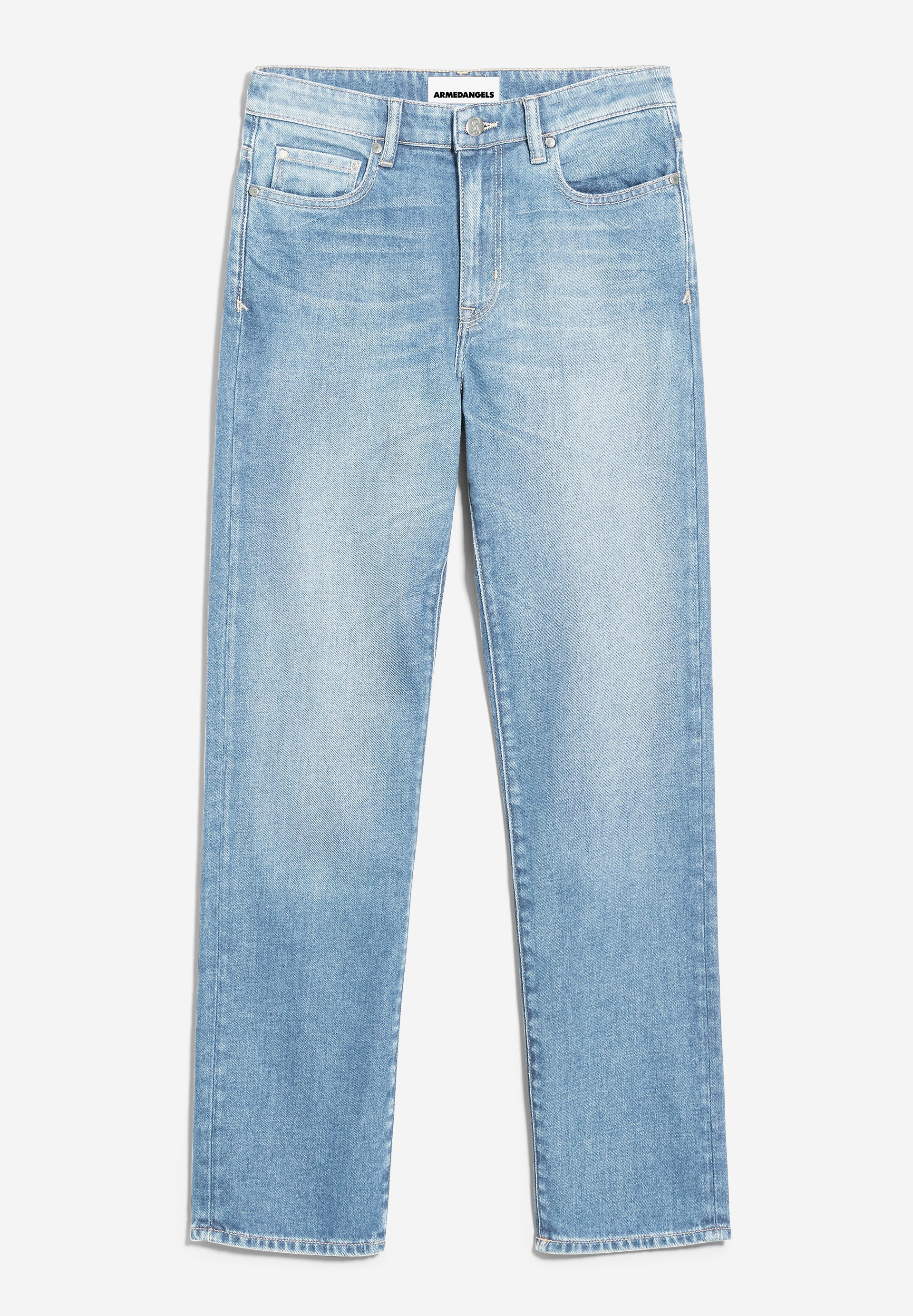CARENAA Jeans Straight Leg Mid Waist Organic Cotton Mix Comfort-Stretch
