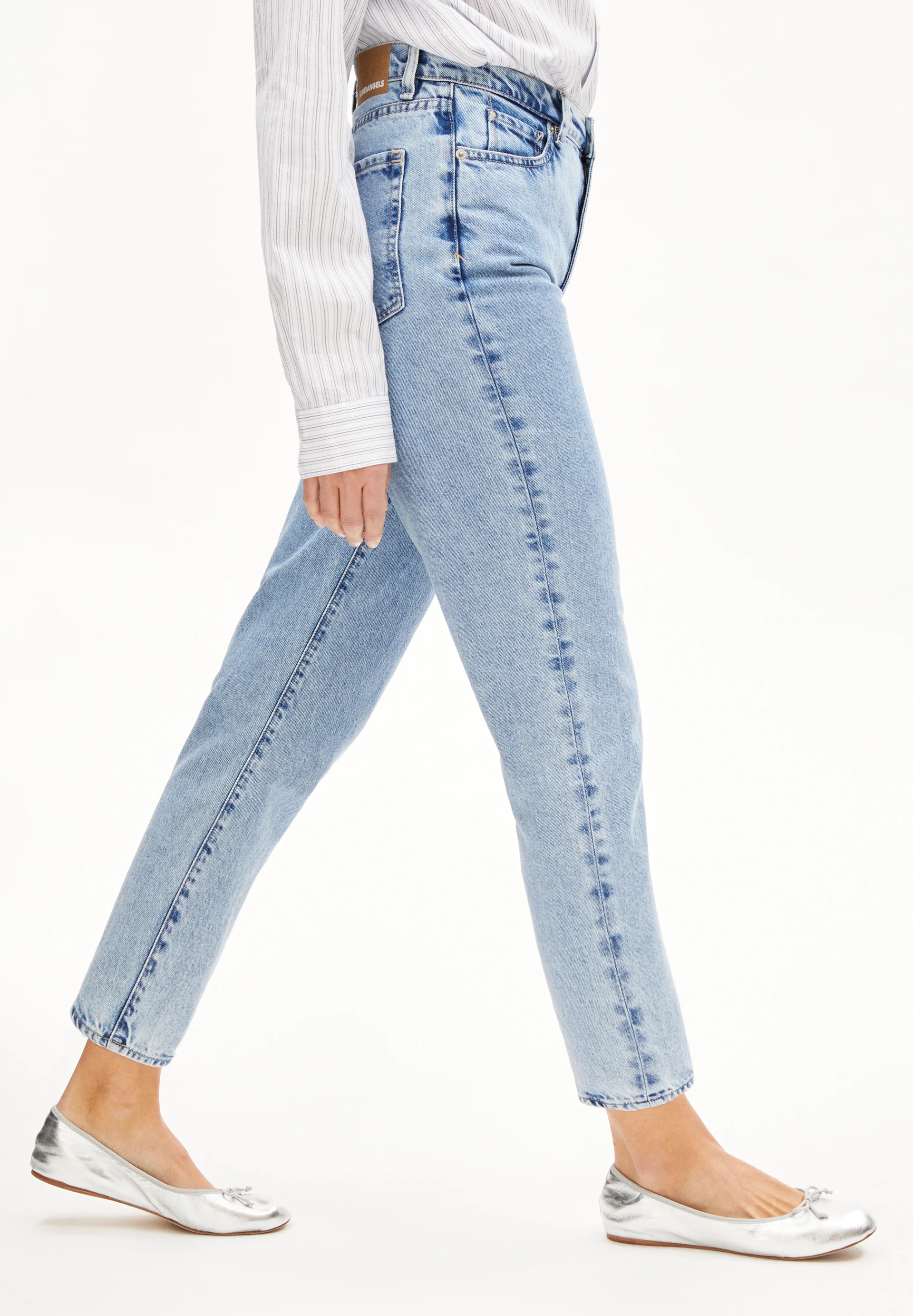 MAIRAA Jeans Mom Fit High Waist Ankle recycled Cotton Non-Stretch