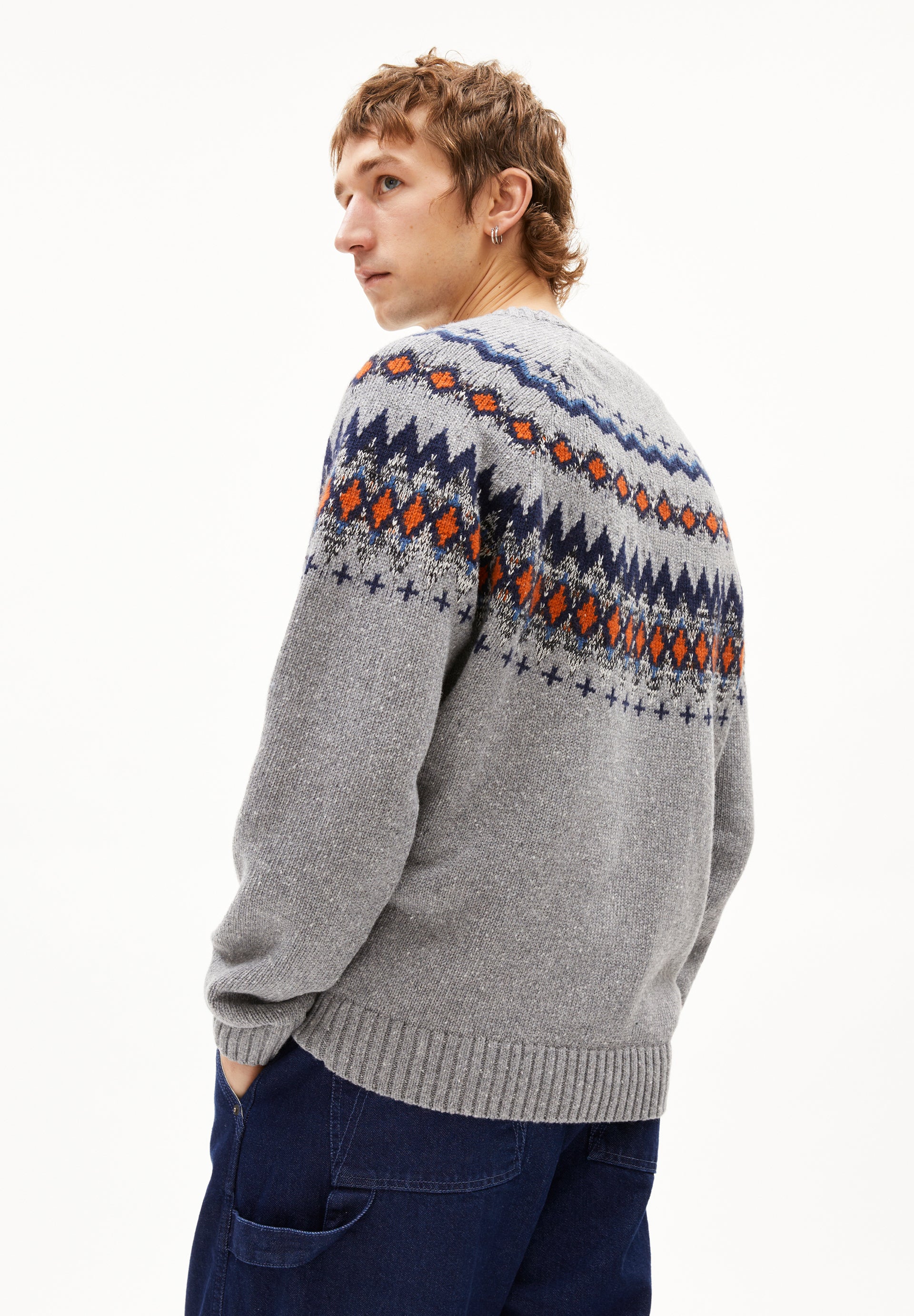 KAALLA FAIR ISLE Sweater made of recycled Organic Wool Mix