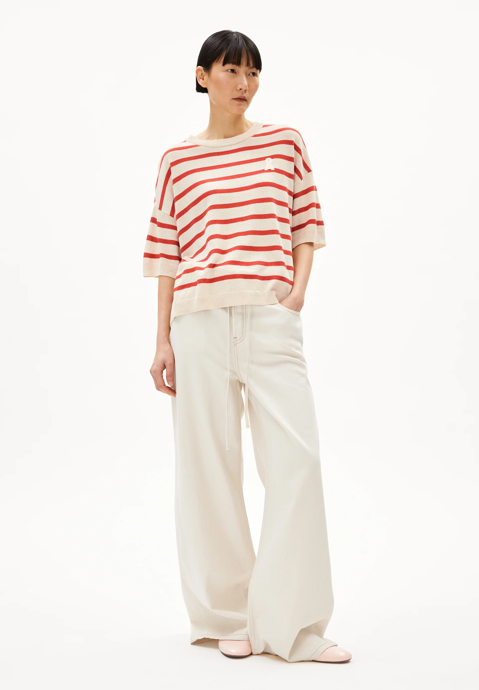 LIZAA LINO STRIPES Knit Shirt made of Linen-Mix
