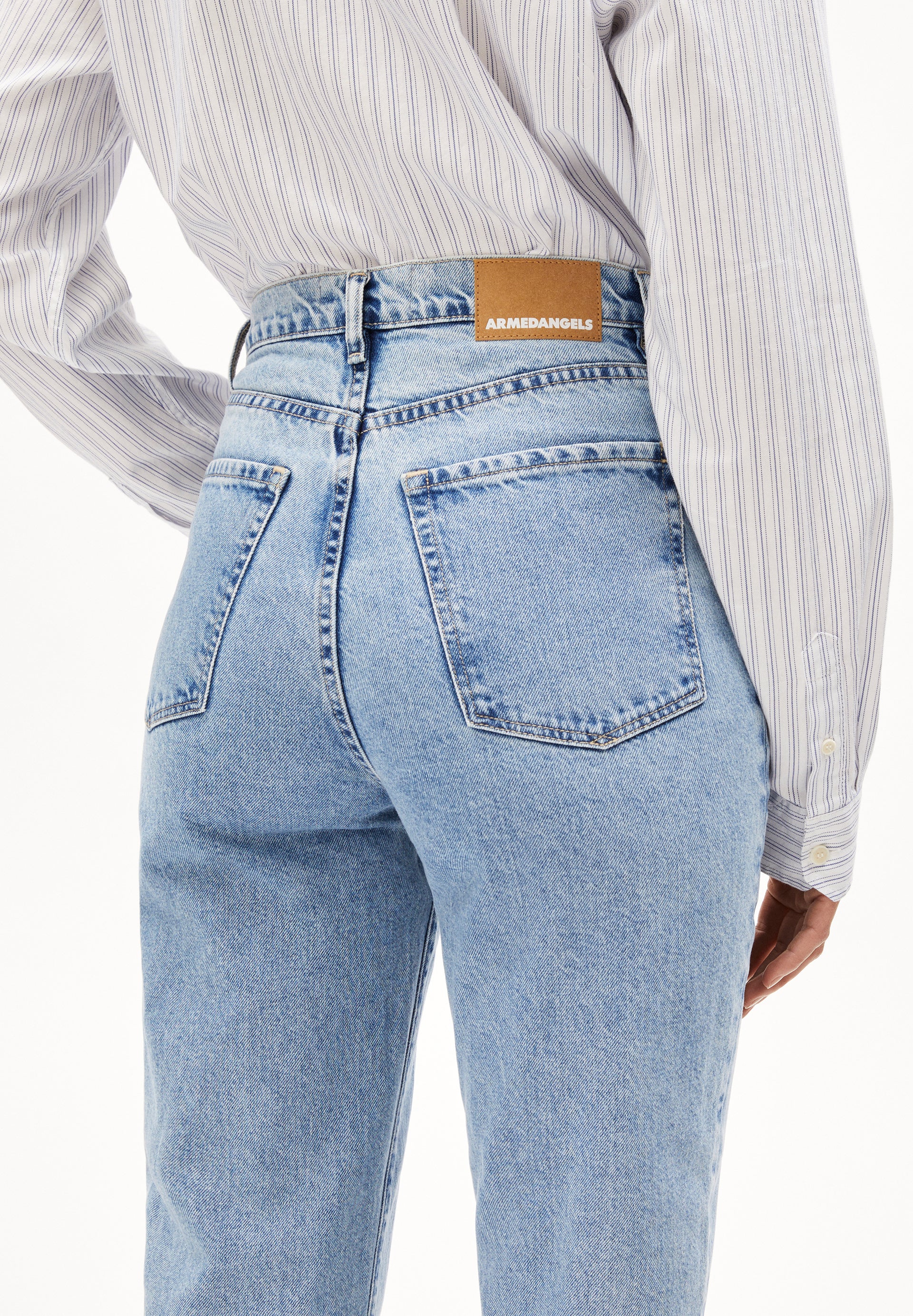 MAIRAA Jeans Mom Fit High Waist Ankle recycled Cotton Non-Stretch