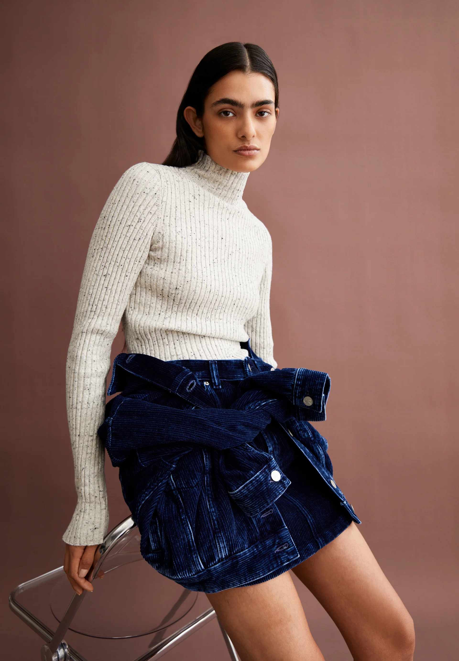 ALAANIA TWEED Sweater made of recycled Organic Wool Mix
