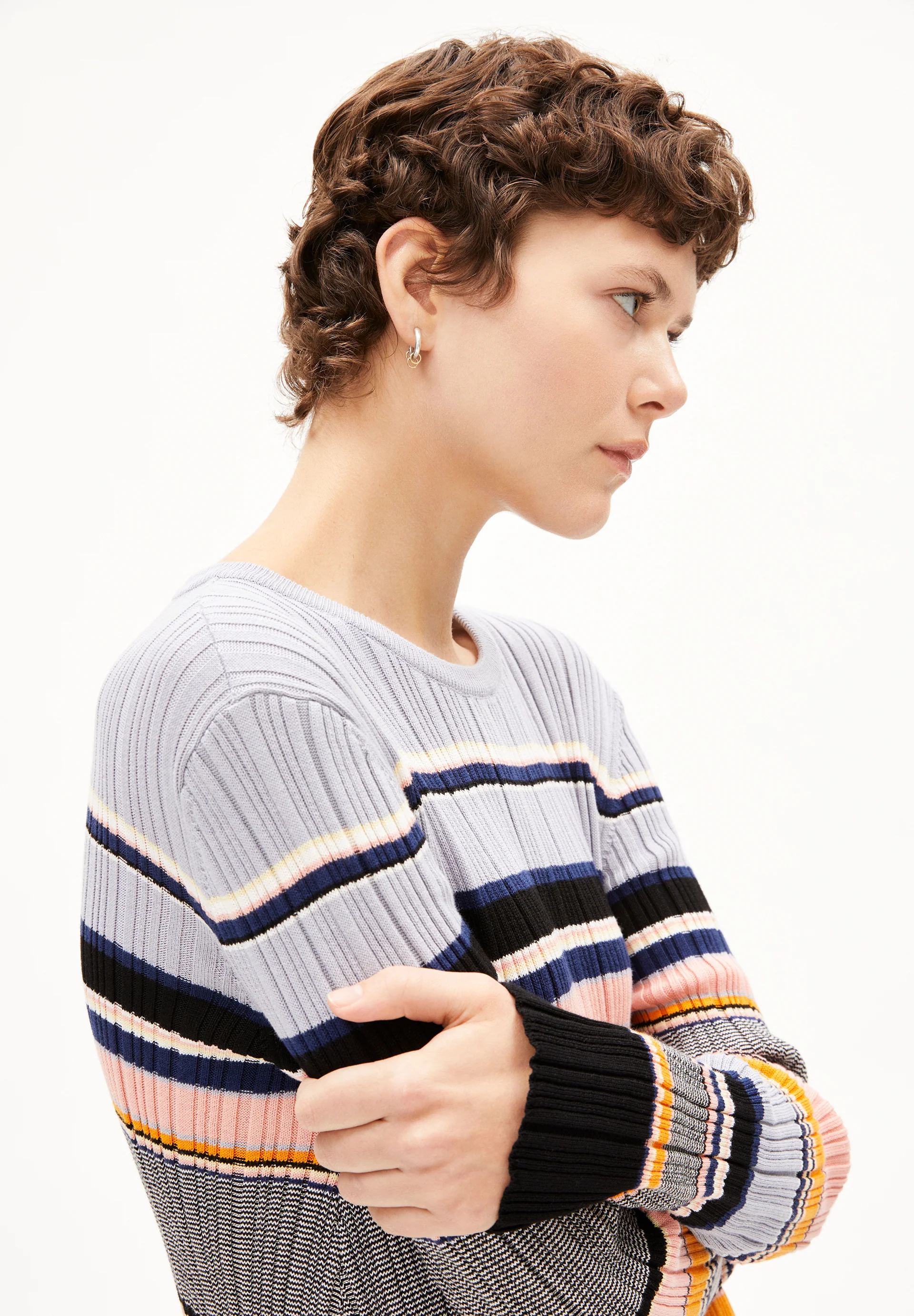 KAAMILA STRIPES Knitdress from organic cotton