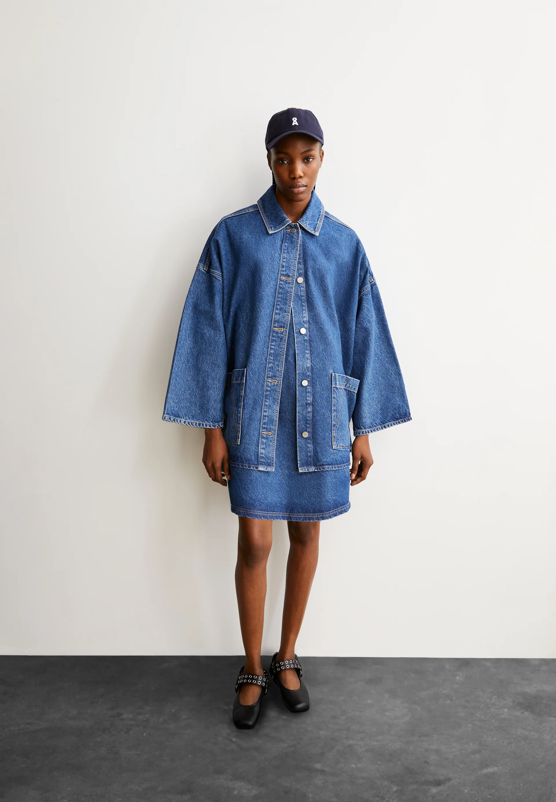 DRAAPY Denim Jacket made of Organic Cotton Mix