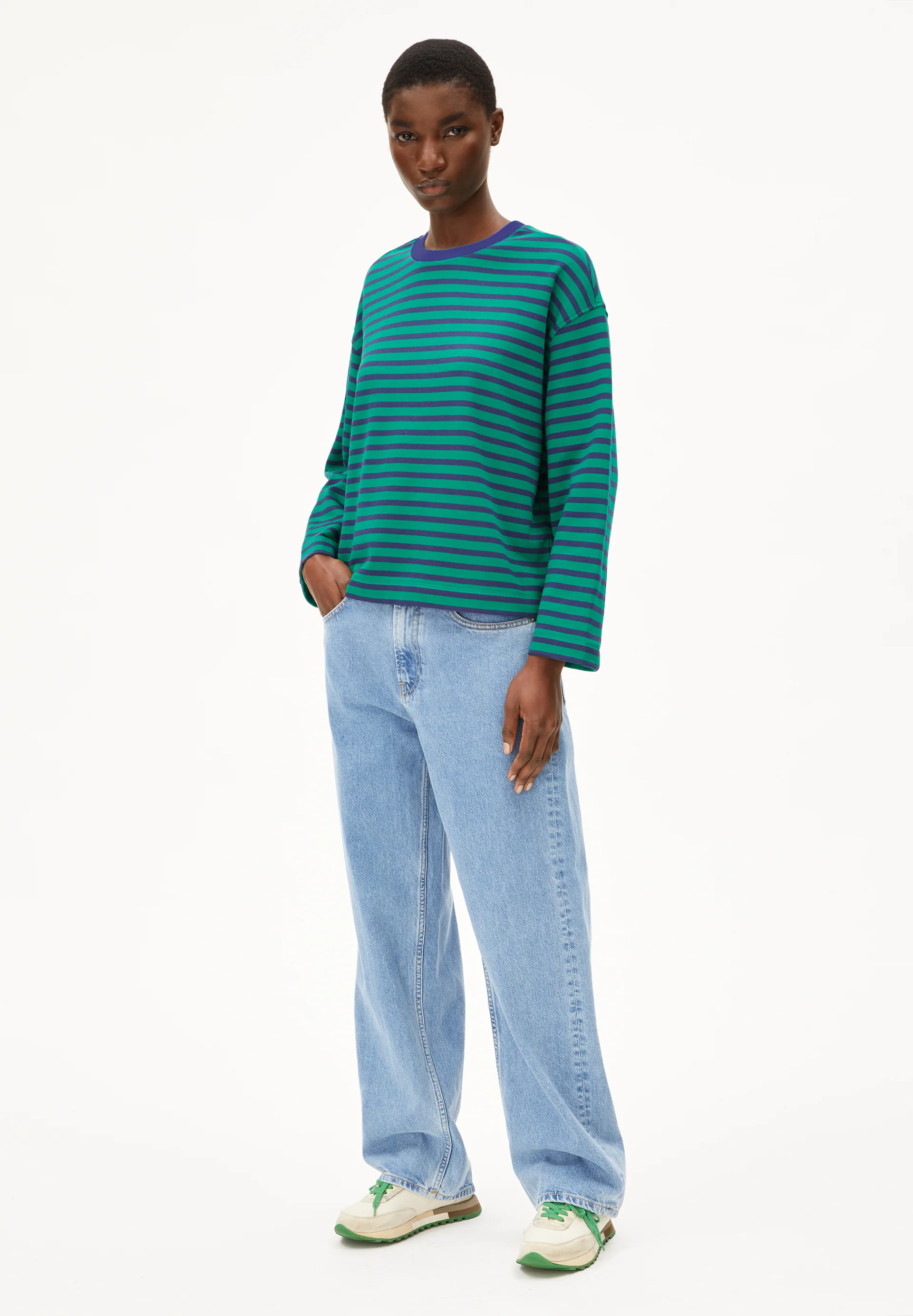 FRANKAA MAARLEN STRIPE Sweatshirt from organic cotton