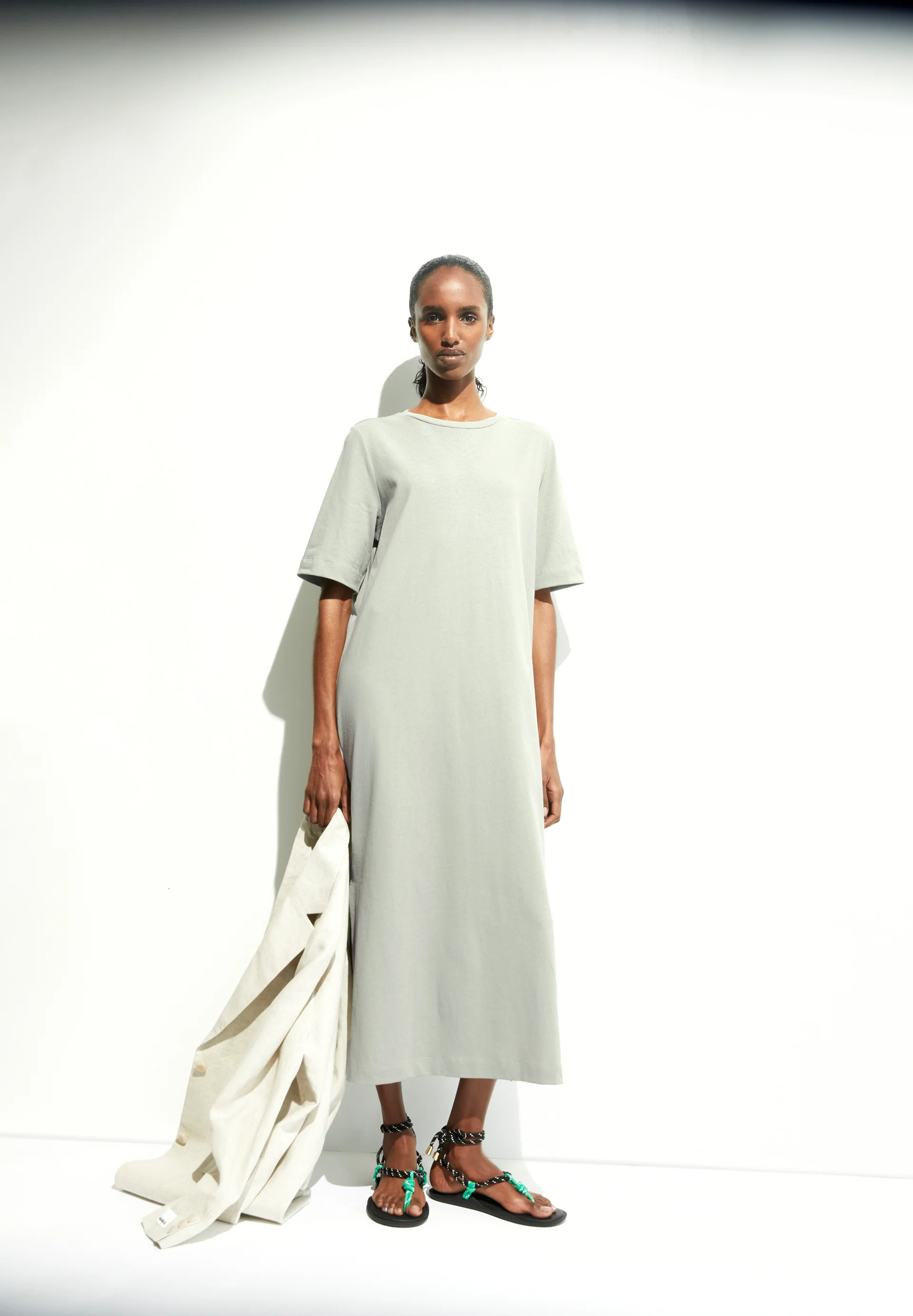 XELINAA JERSEY MIDI DRESS Heavyweight Jersey Dress made of recycled Cotton Mix