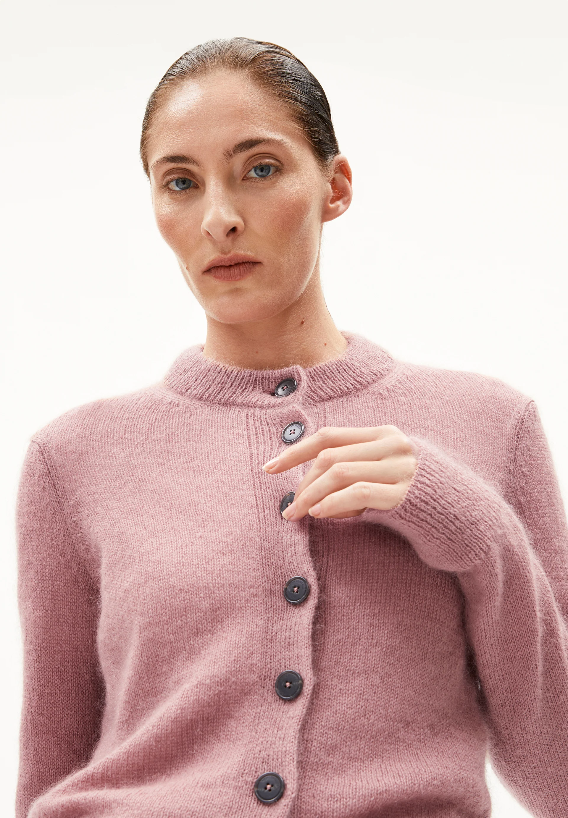AMILDAA Cardigan made of Mohair Wool Mix