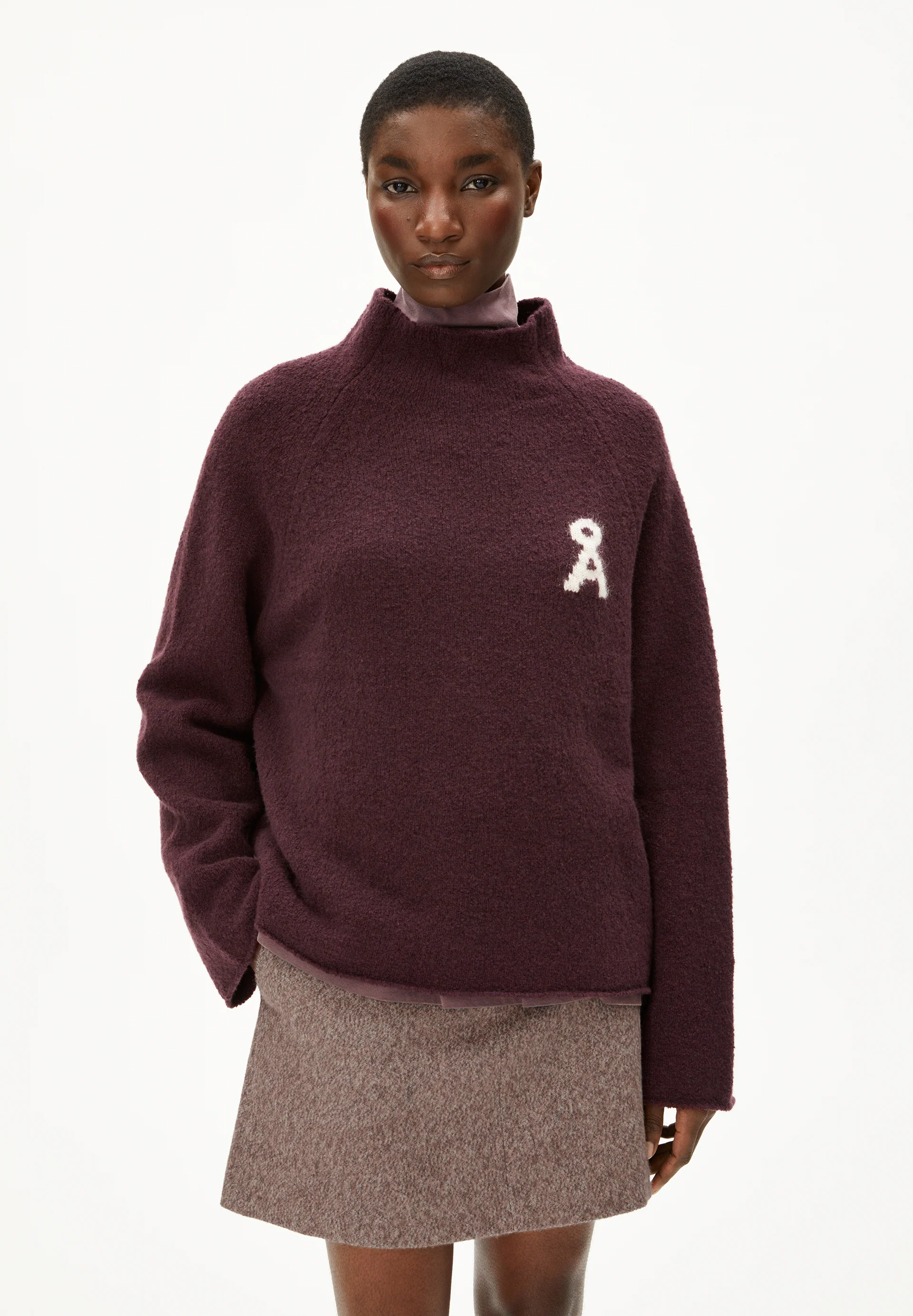 ICONIC Å MONALAA BOUCLÉ Jumper made from a wool blend