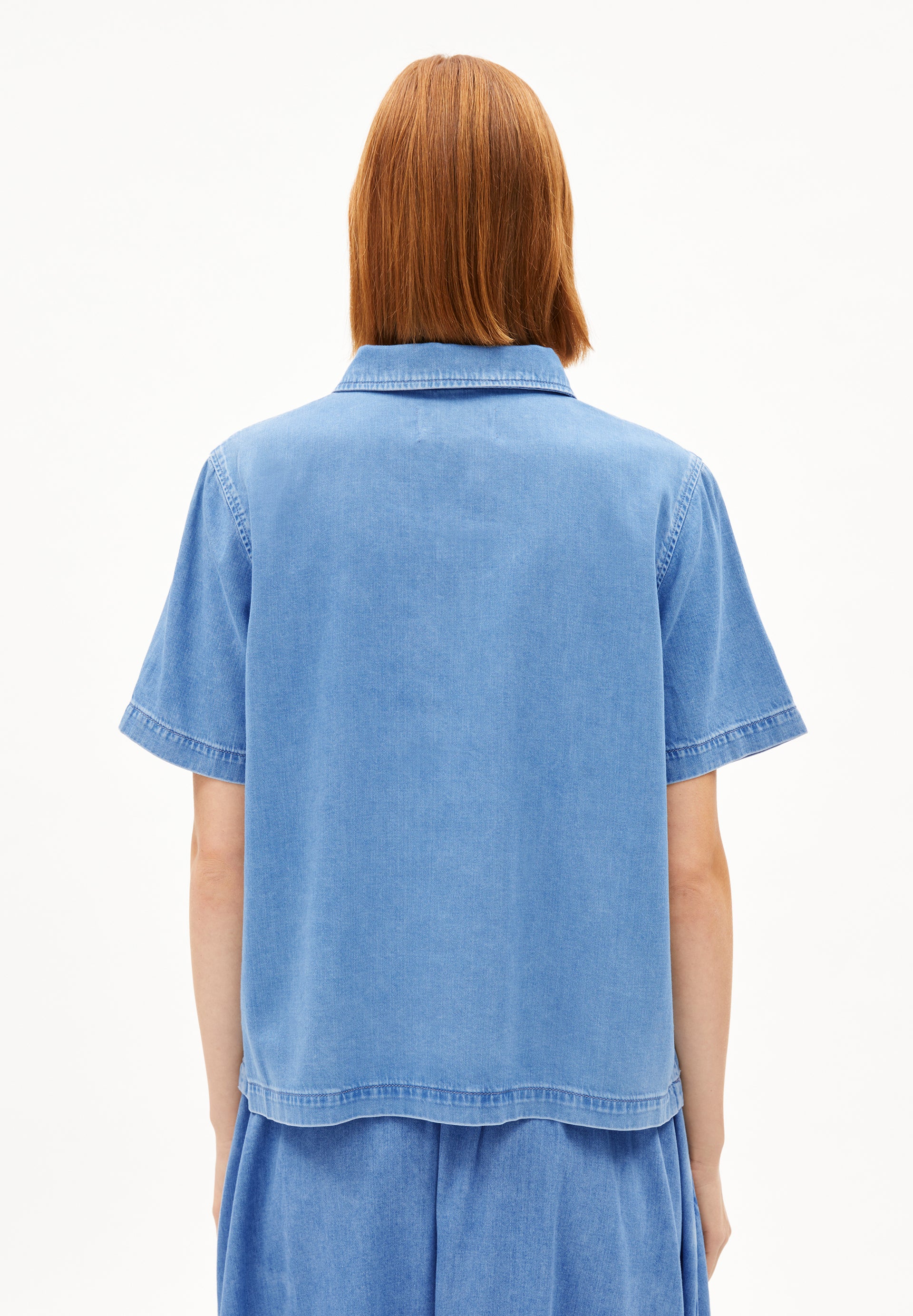 CINZIAA Denim Blouse made of Organic Cotton Mix