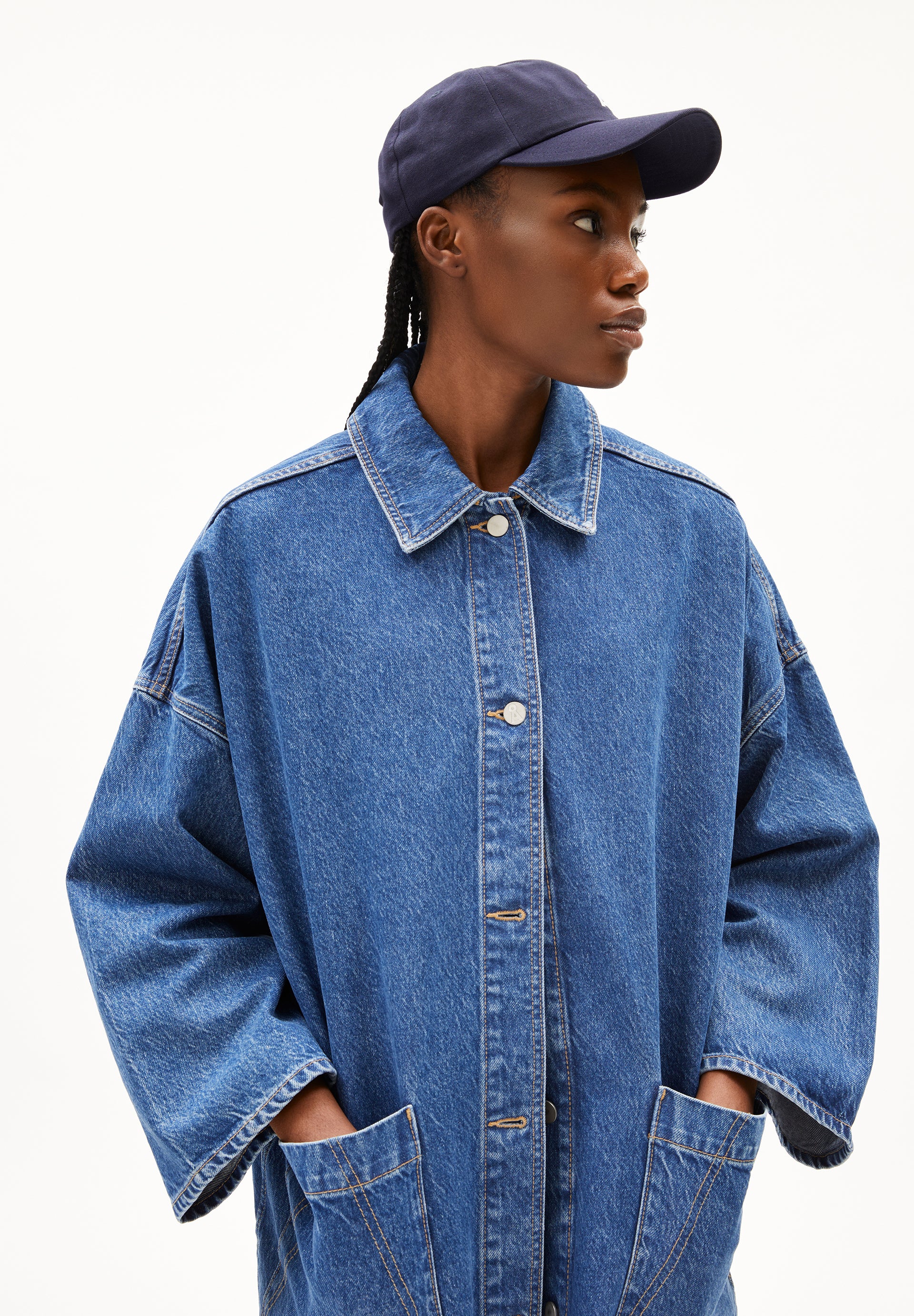 DRAAPY Denim Jacket made of Organic Cotton Mix