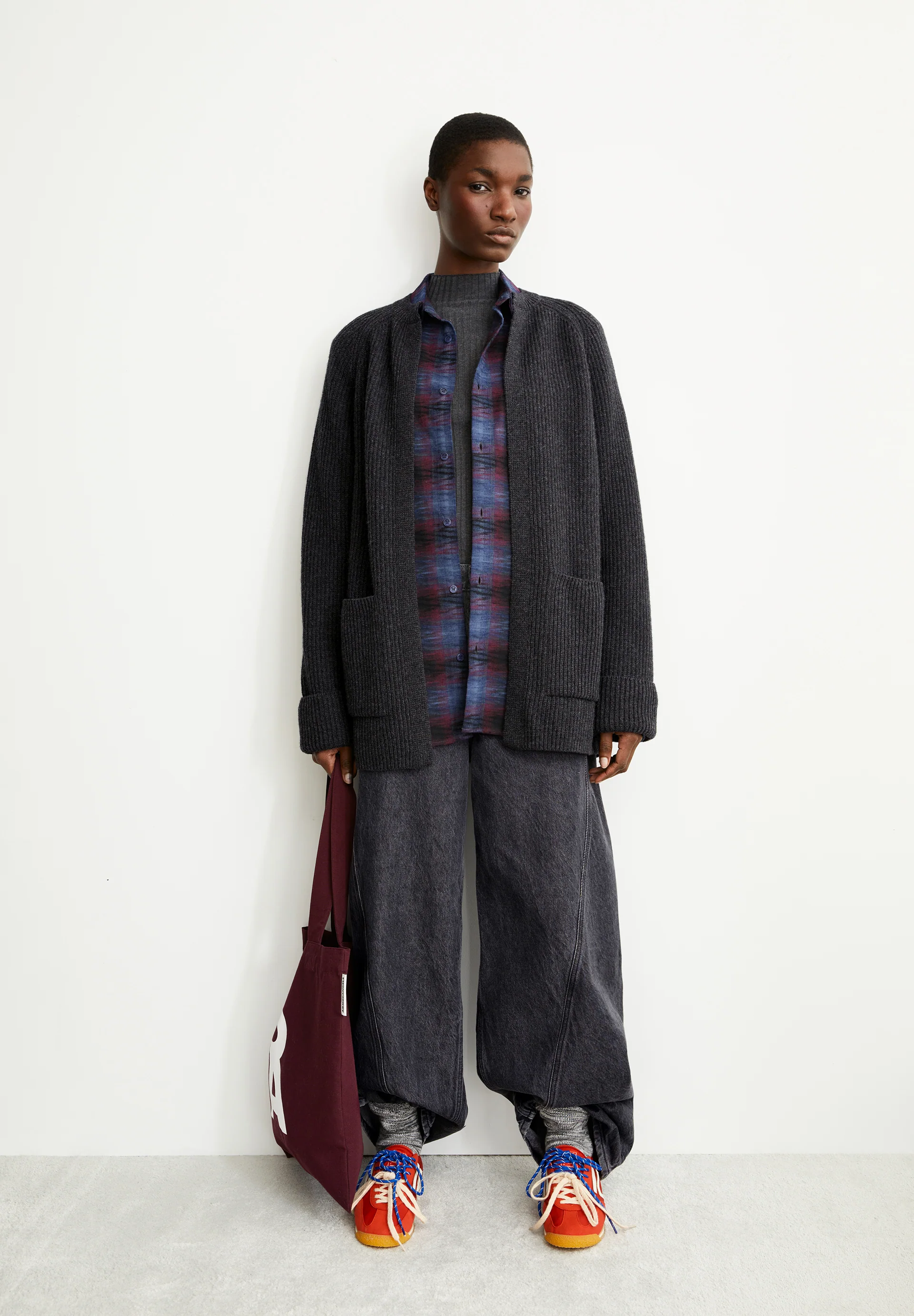WARDAA Cardigan made from an organic wool blend