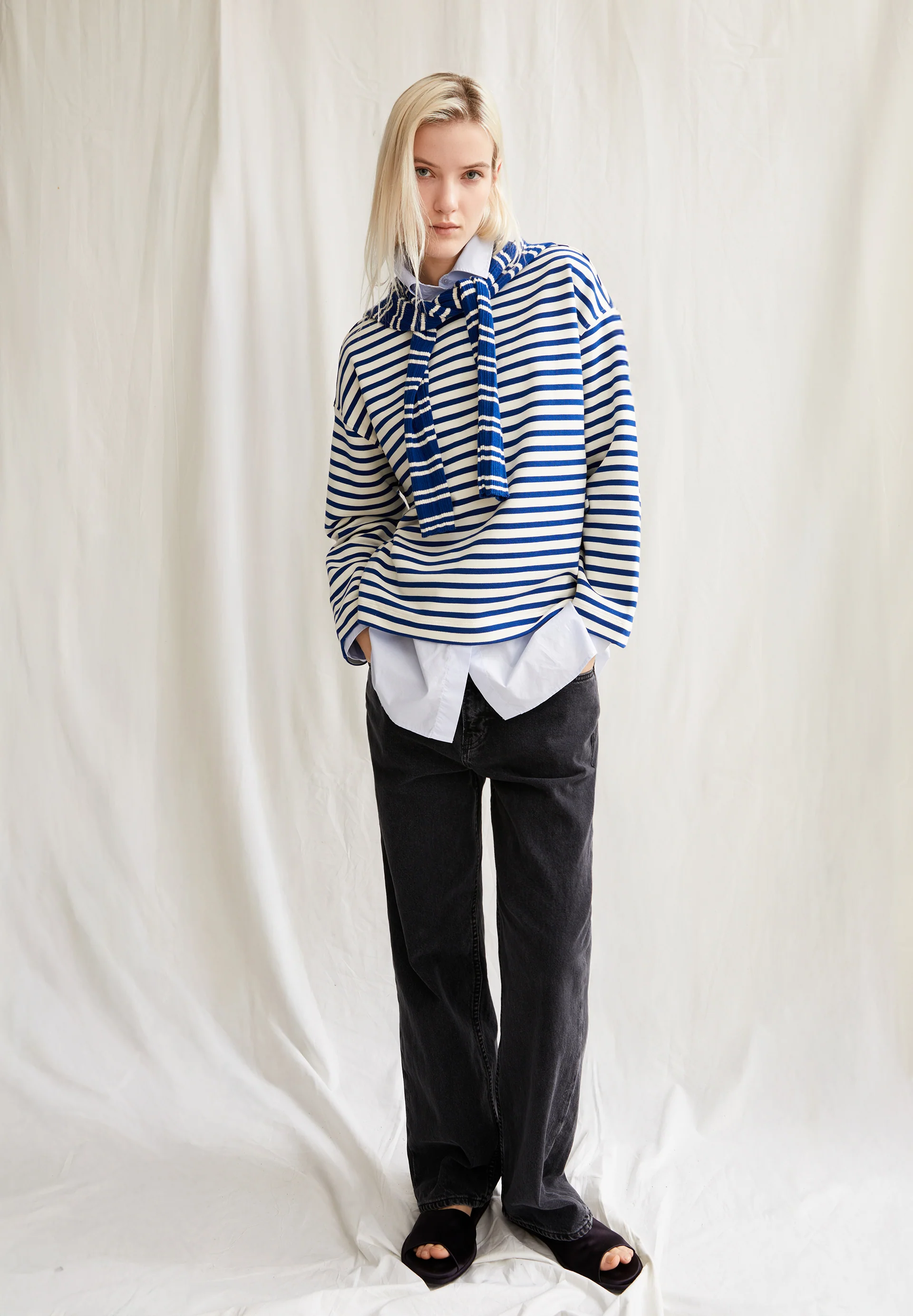 FRANKAA MAARLEN STRIPE Sweatshirt from organic cotton