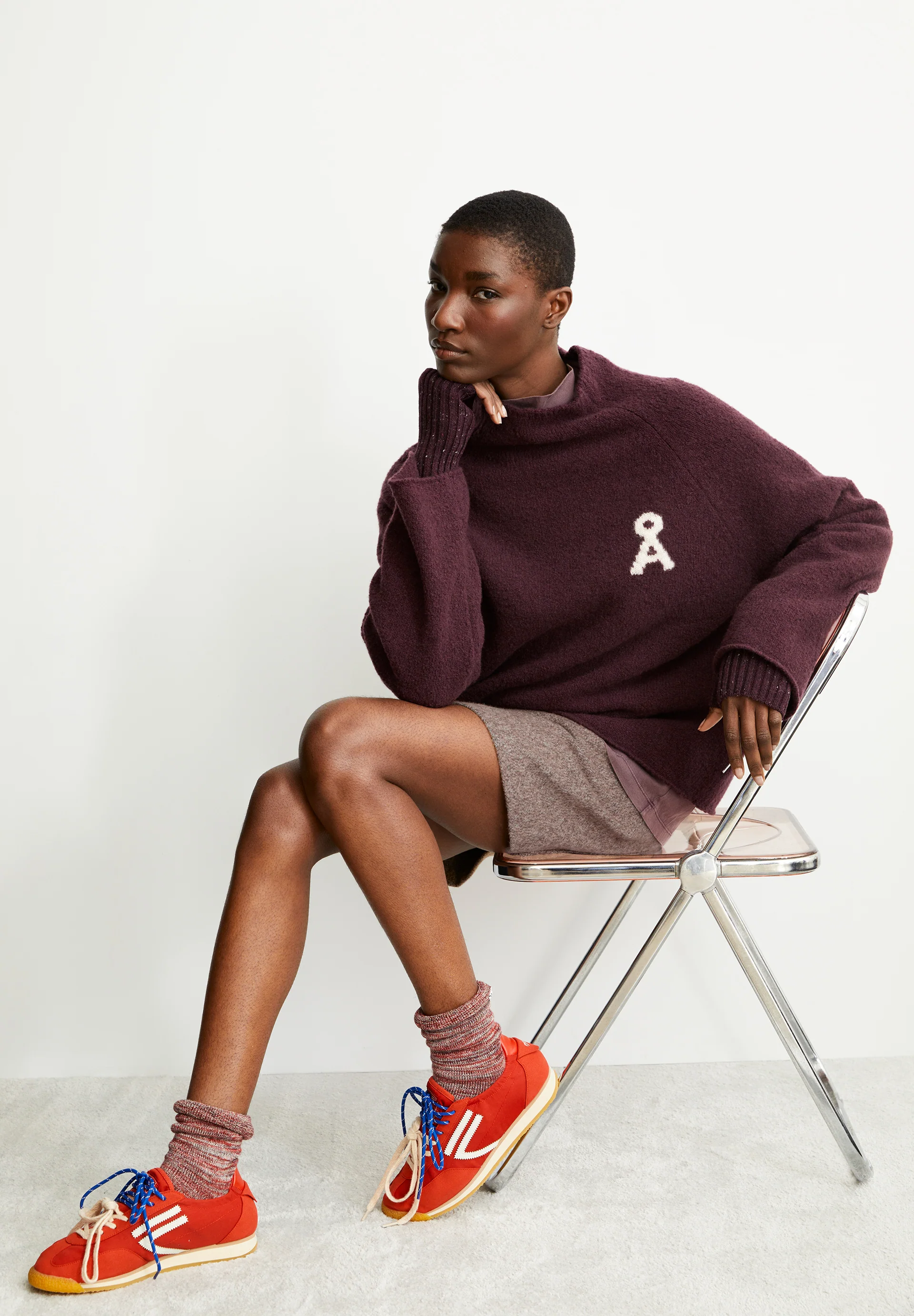 ICONIC Å MONALAA BOUCLÉ Jumper made from a wool blend