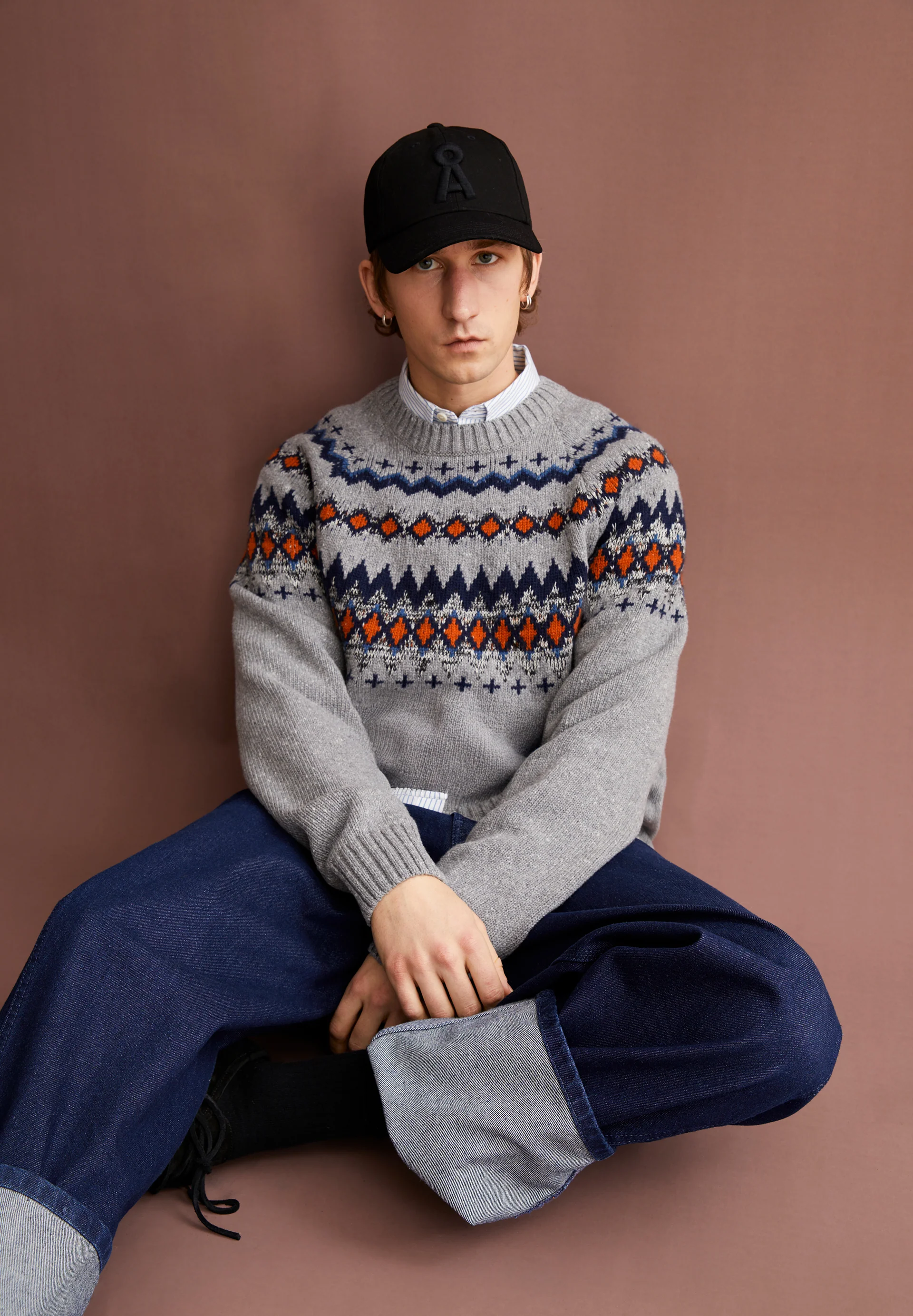 KAALLA FAIR ISLE Sweater made of recycled Organic Wool Mix