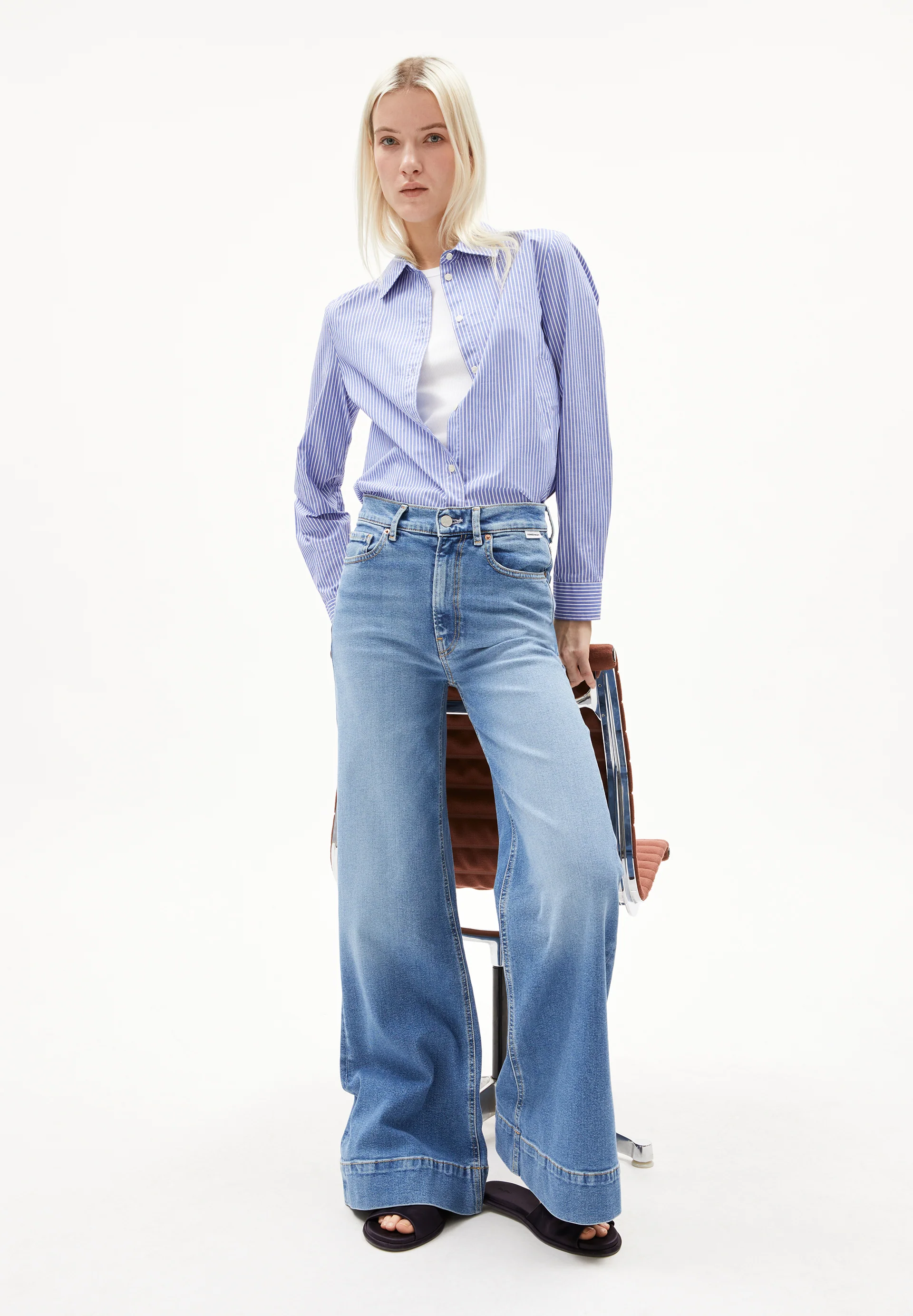 MURLIAA Wide Jeans recycled Cotton Mix Comfort Stretch