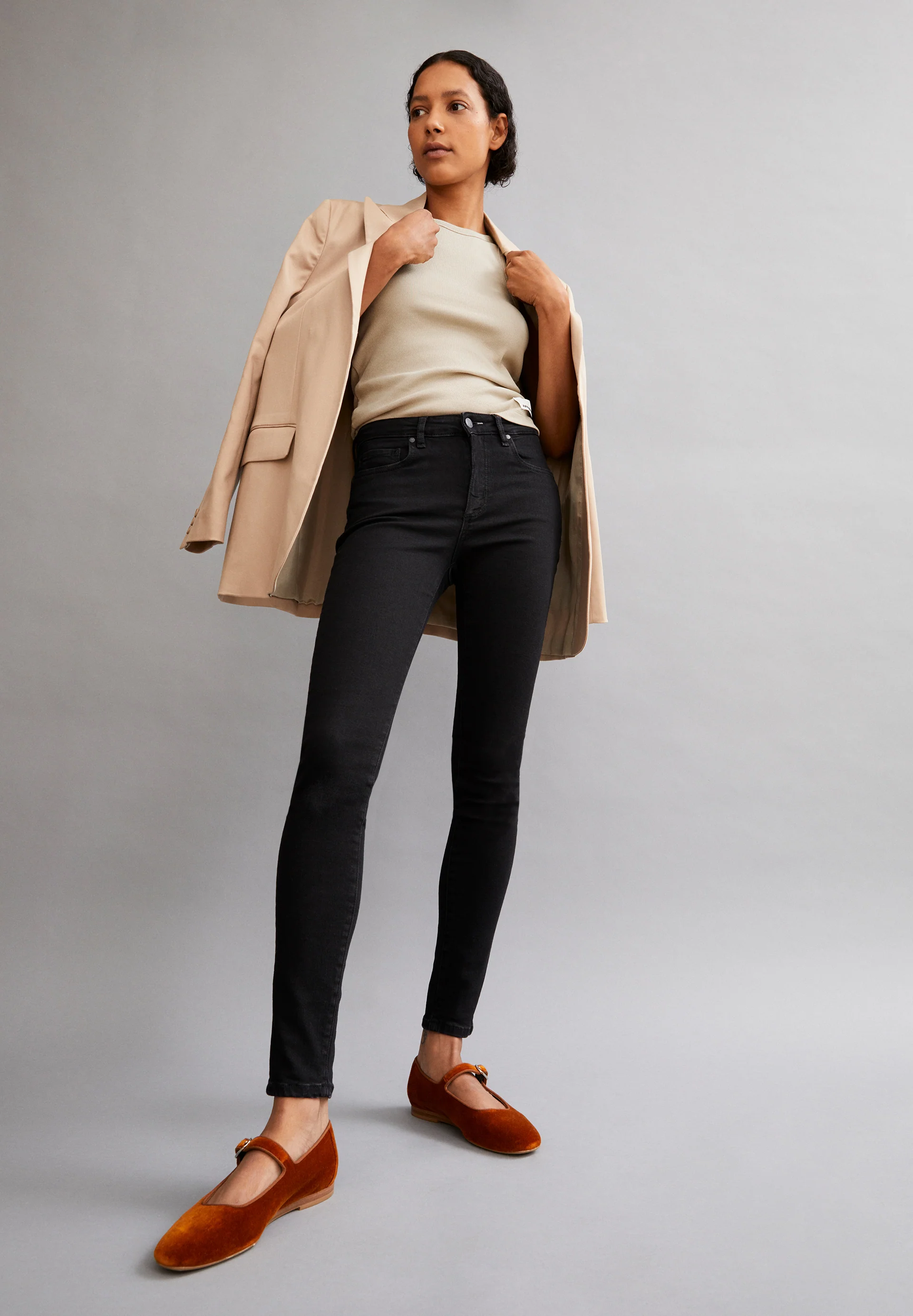 TILLAA Skinny Jeans Mid Waist Organic Cotton Mix X-Stretch