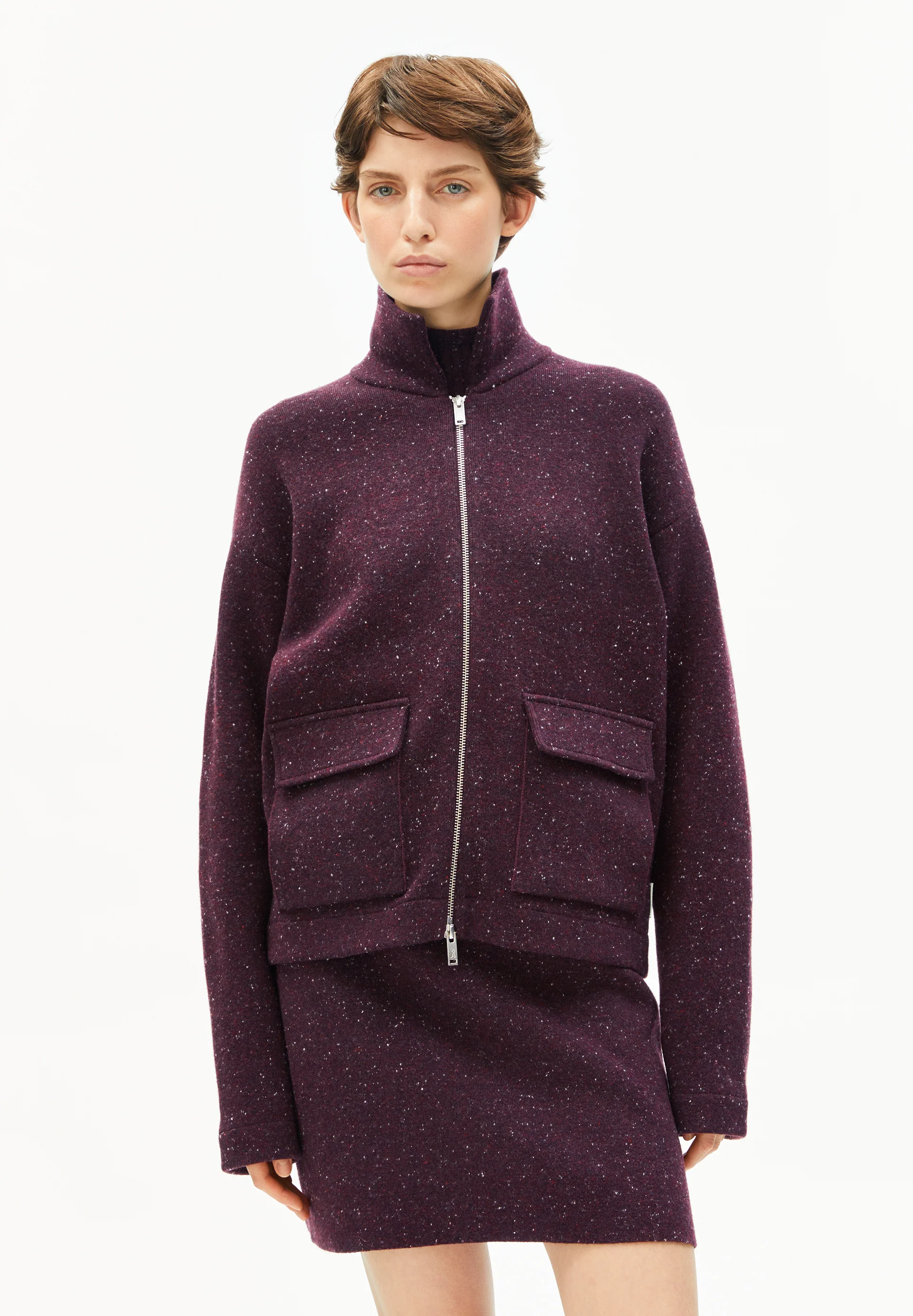 DOROTHEAA TWEED Cardigan made from an organic wool blend