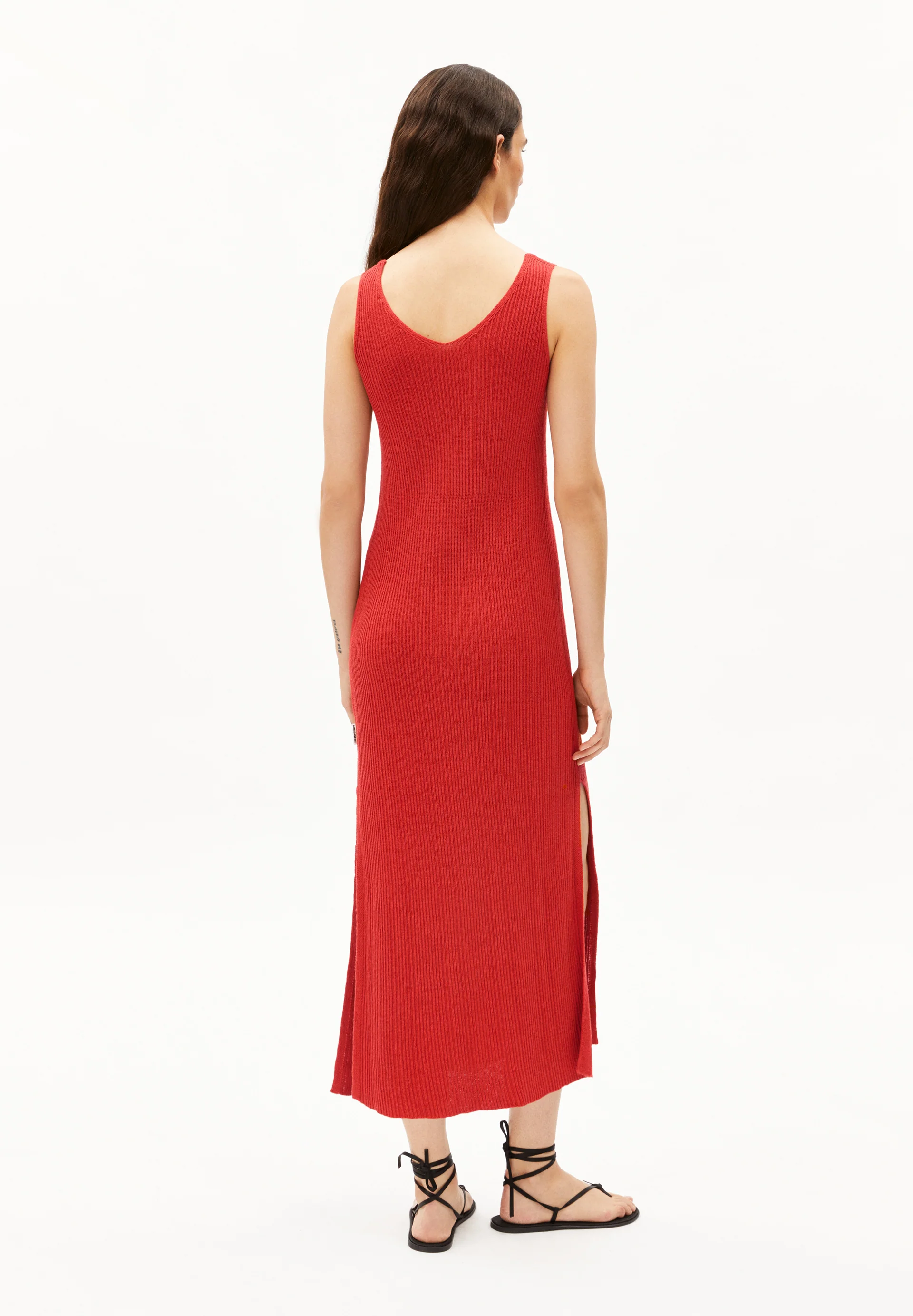 LINEN BLEND KNIT DRESS Knit Dress made of Linen-Mix