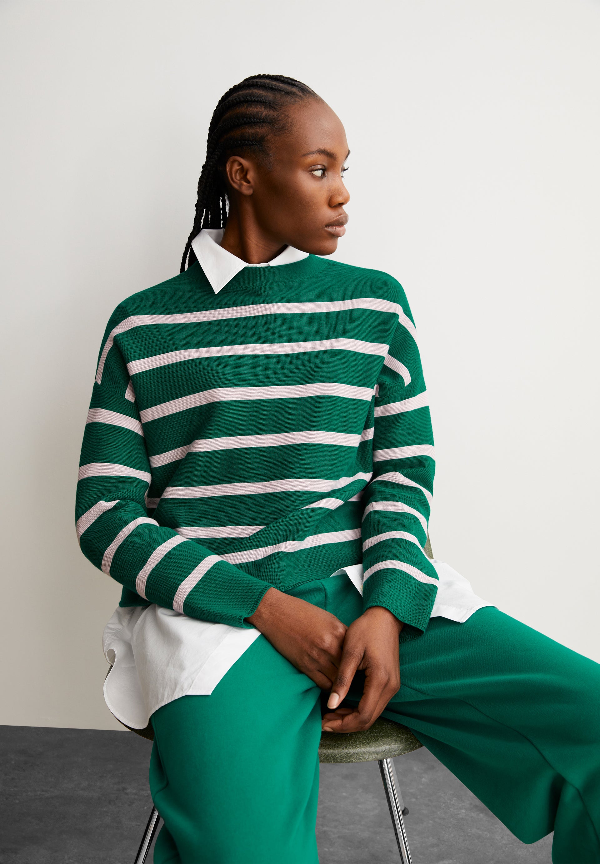 MERINAA STRIPES Pullover from organic cotton
