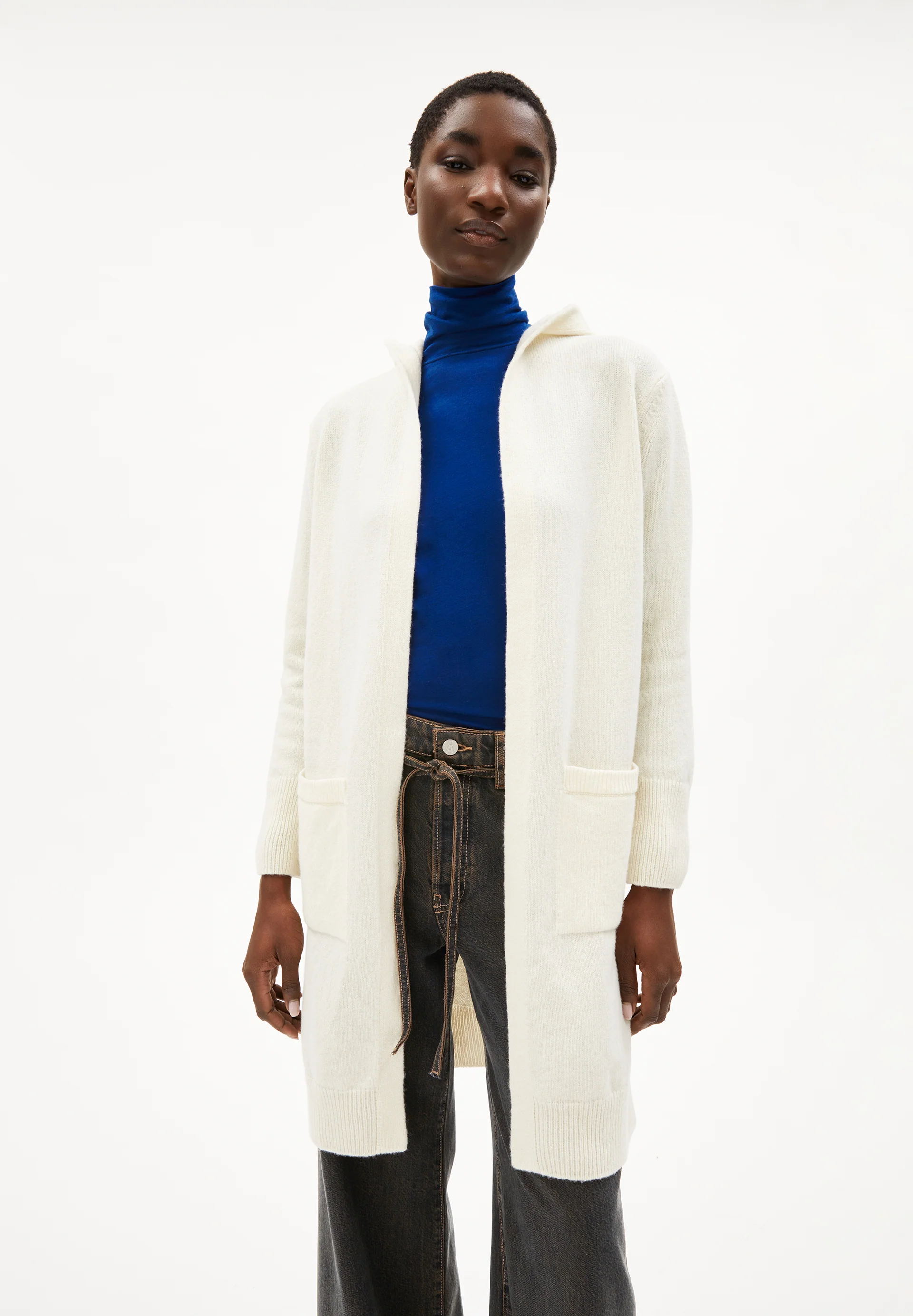 WANDAA Cardigan Relaxed Fit made of Organic Wool Mix